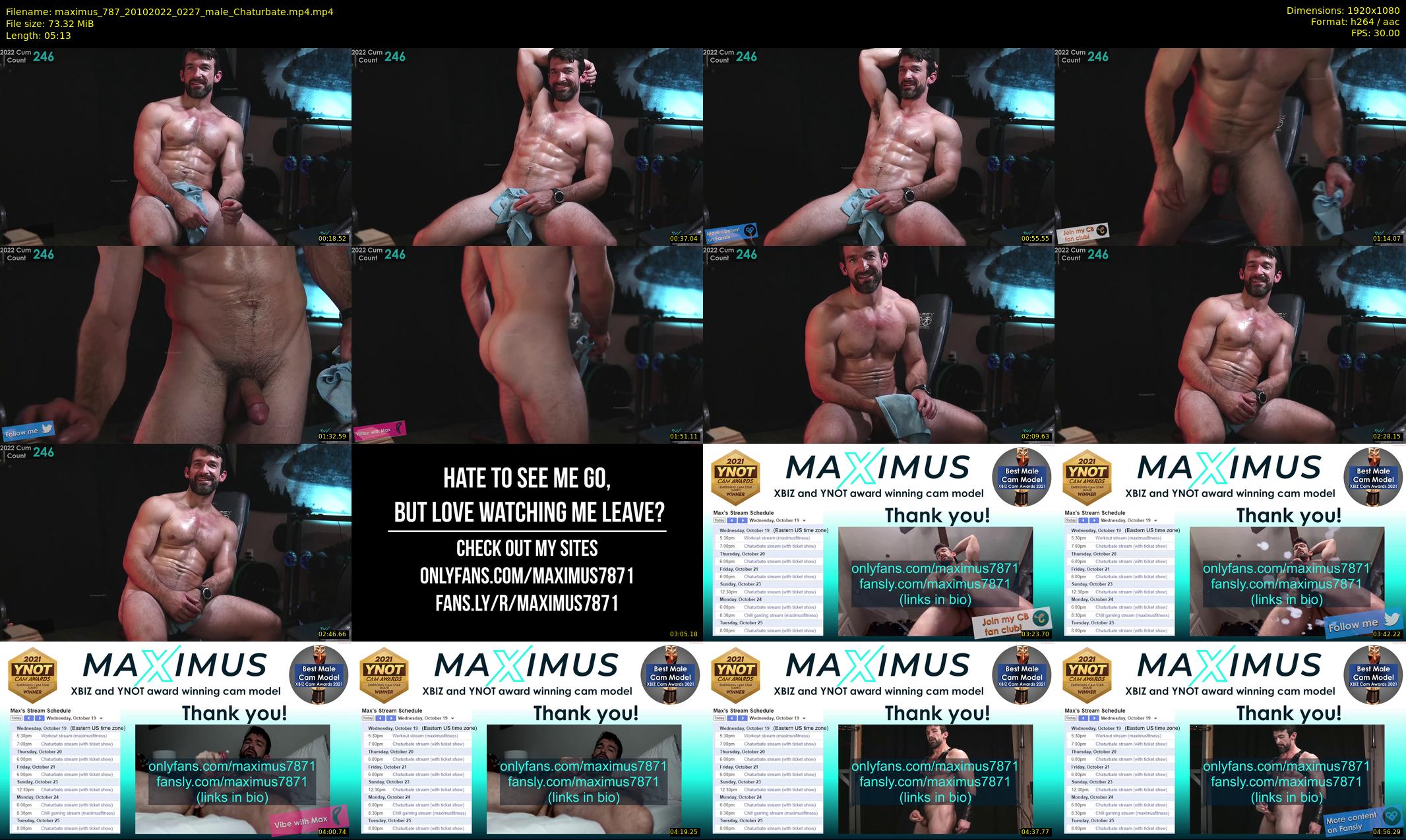 maximus_787 — 6 minute Chaturbate male cam show recording, 1080p, Oct 20, 2022