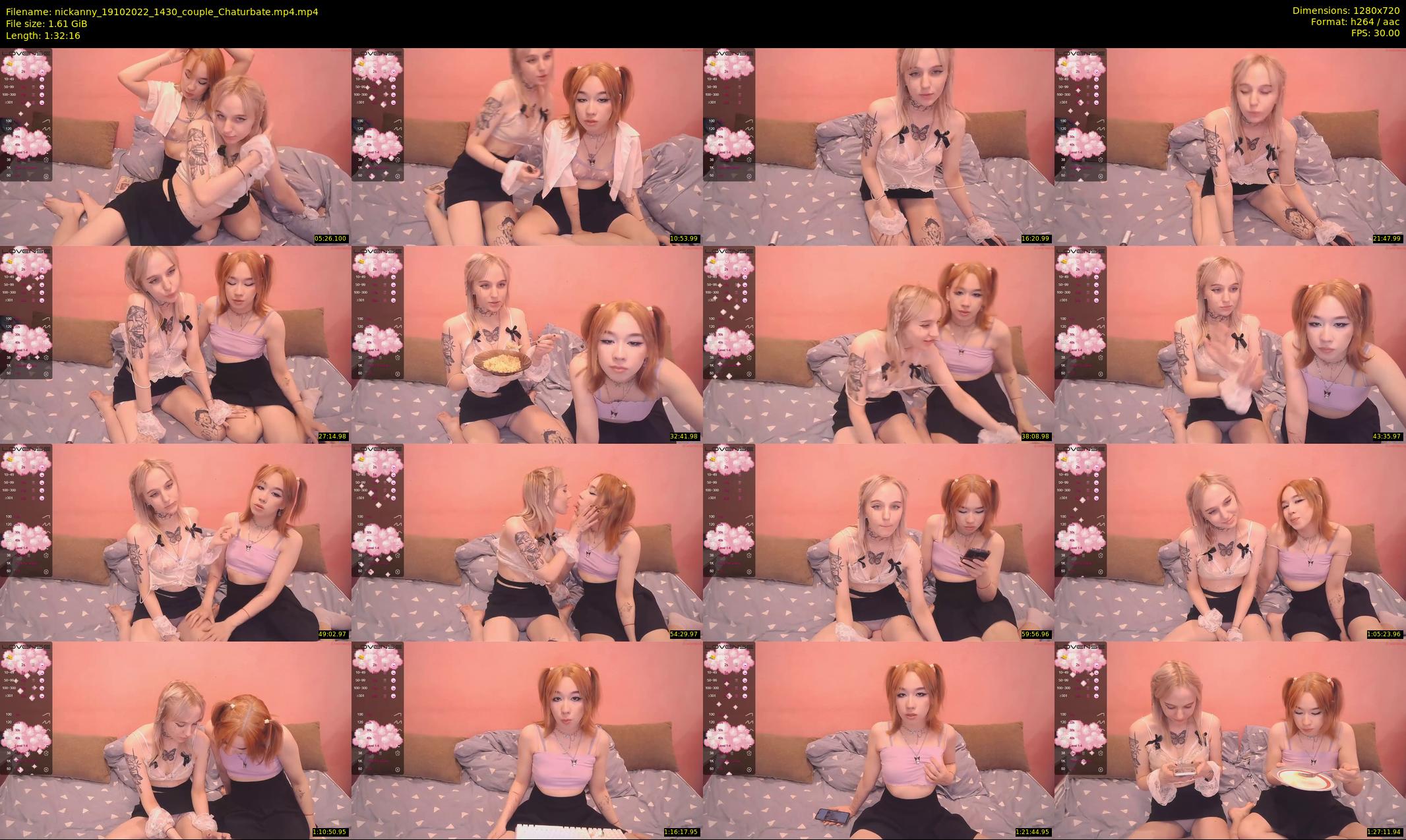 nickanny — 93 minute Chaturbate couple cam show recording, 720p, Oct 19, 2022