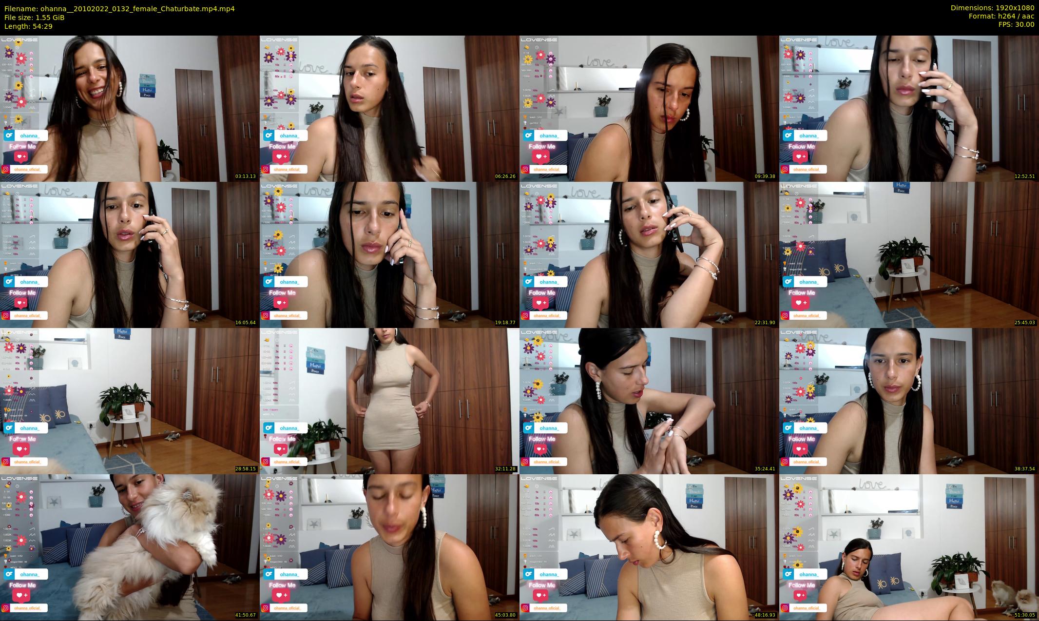 ohanna_ — 55 minute Chaturbate female cam show recording, 1080p, Oct 20, 2022