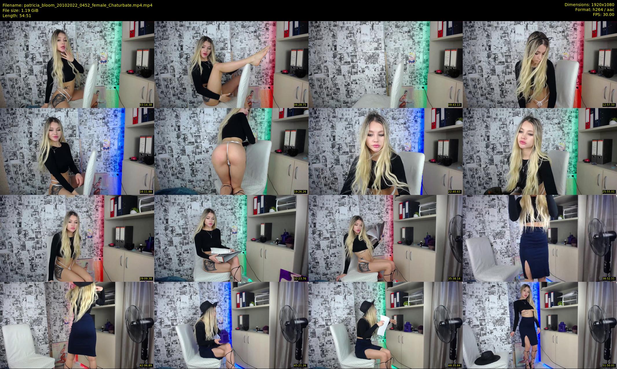 patricia_bloom — 55 minute Chaturbate female cam show recording, 1080p, Oct 20, 2022