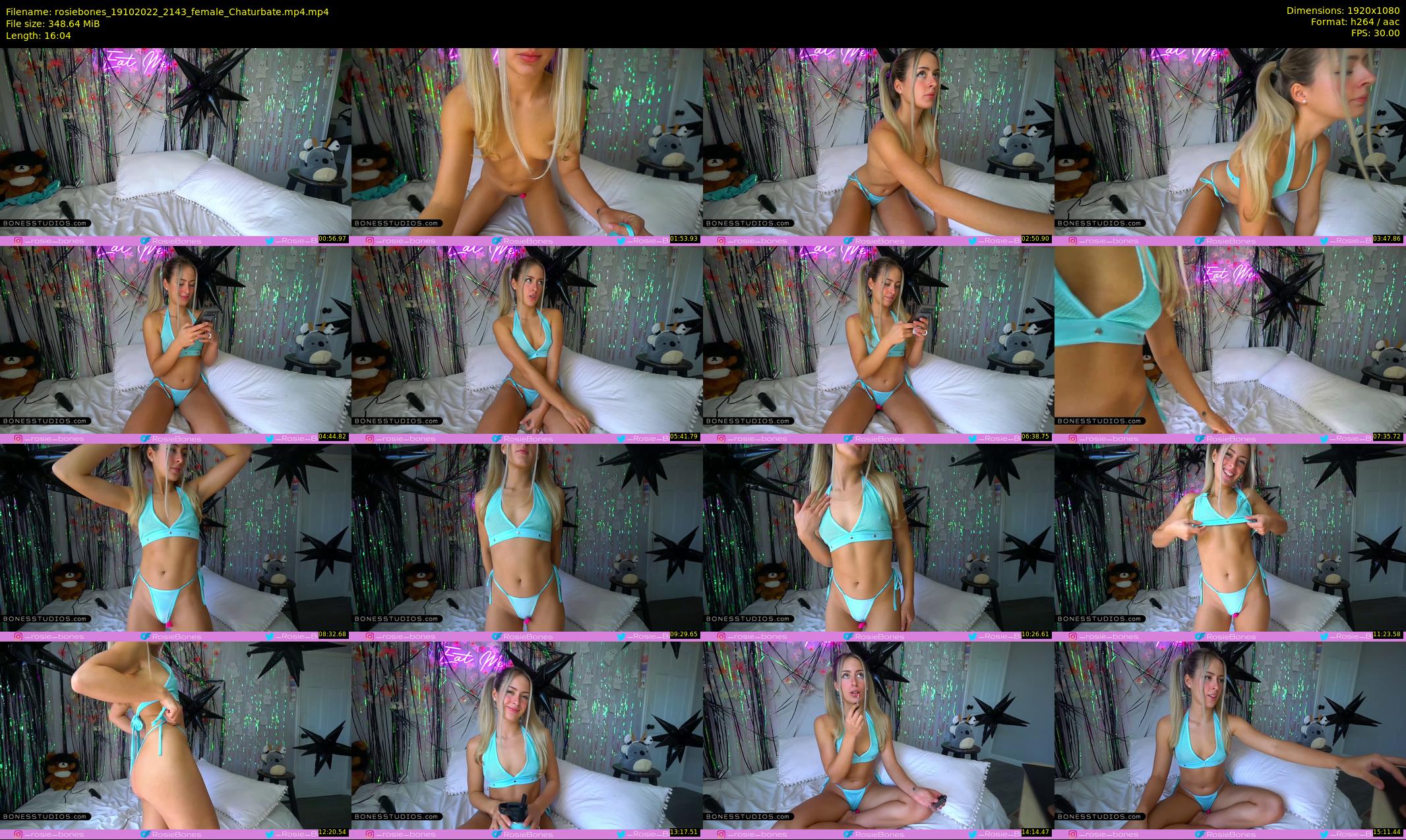 rosiebones — 17 minute Chaturbate female cam show recording, 1080p, Oct 19, 2022