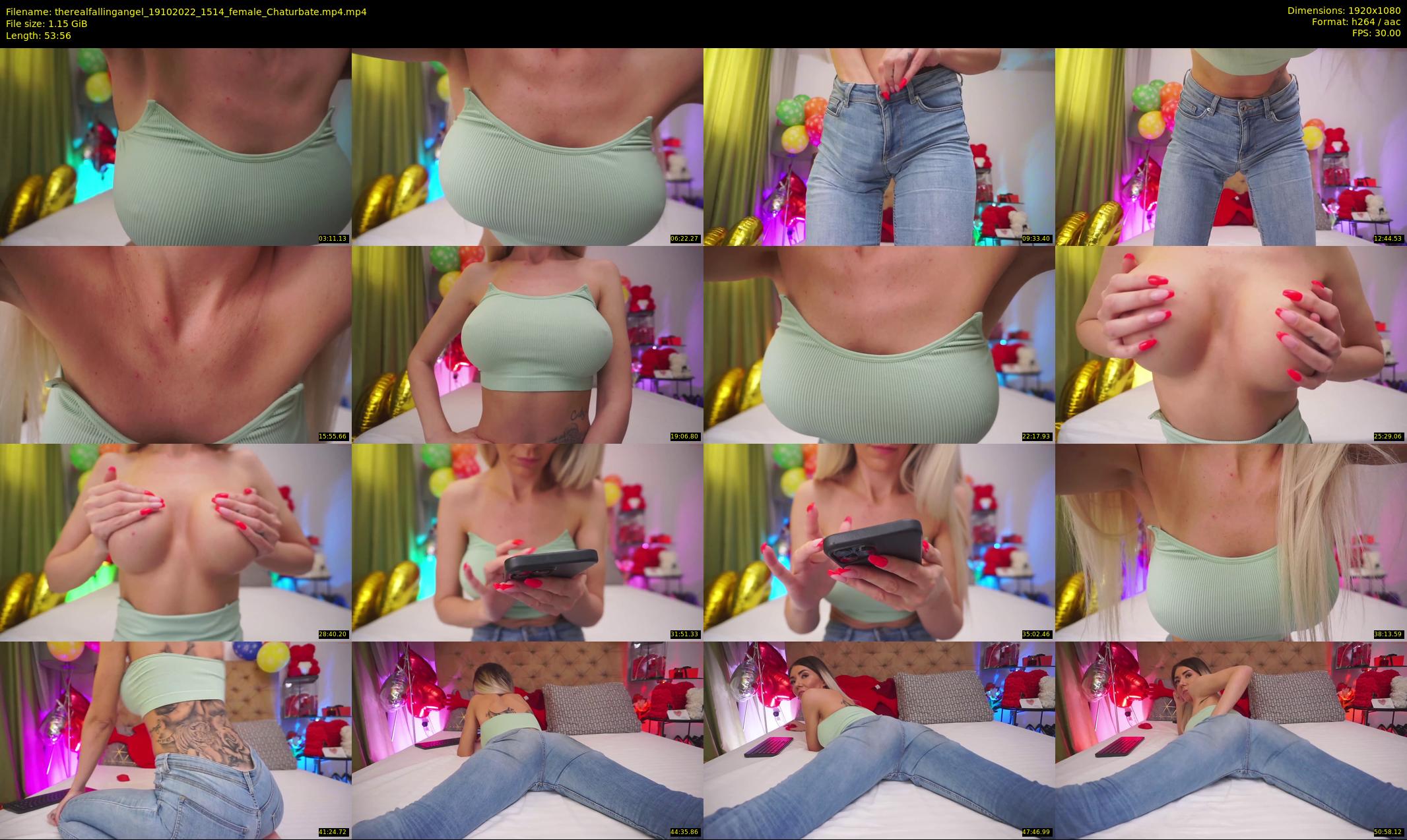 therealfallingangel — 54 minute Chaturbate female cam show recording, 1080p, Oct 19, 2022