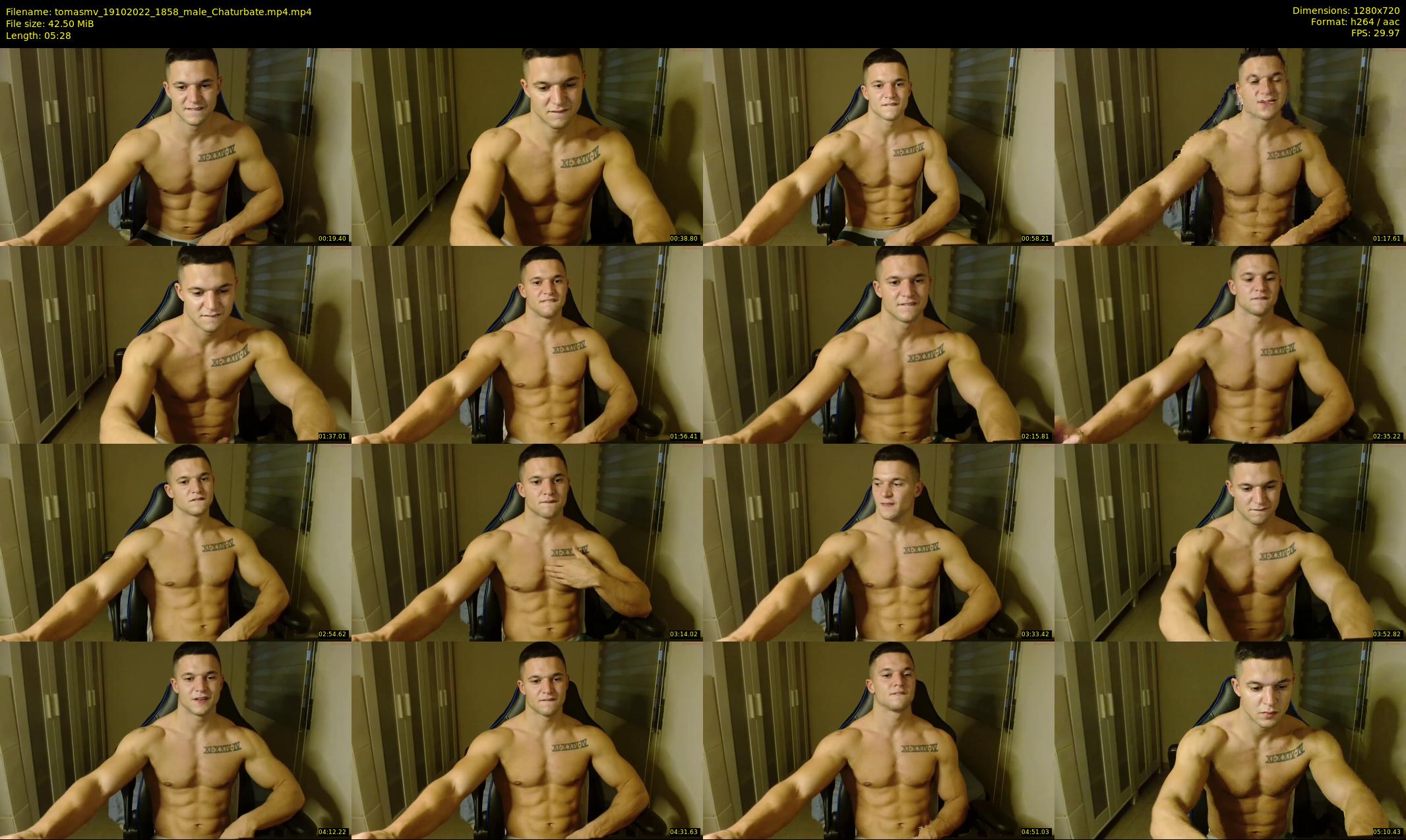tomasmv — 6 minute Chaturbate male cam show recording, 720p, Oct 19, 2022