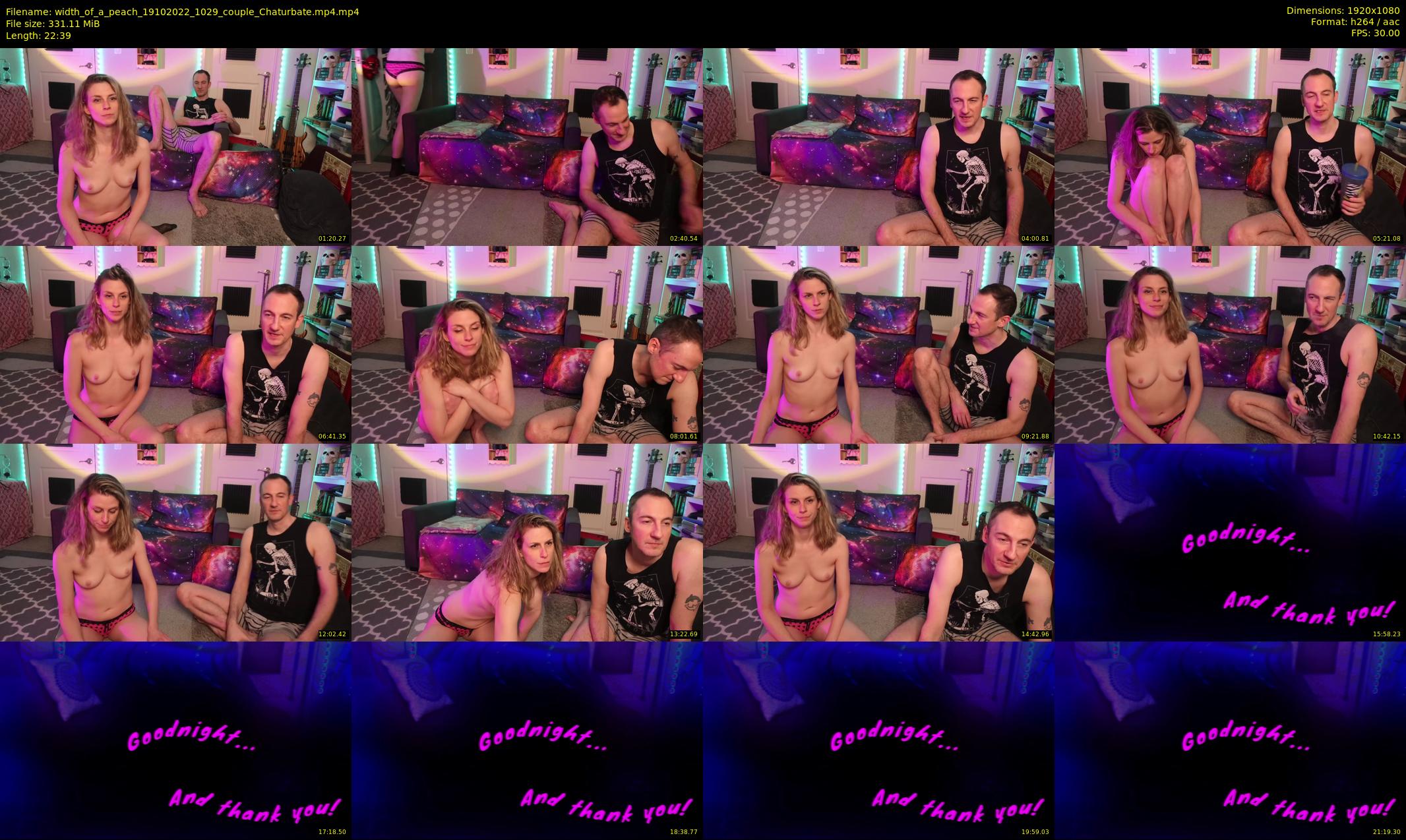 width_of_a_peach — 23 minute Chaturbate couple cam show recording, 1080p, Oct 19, 2022