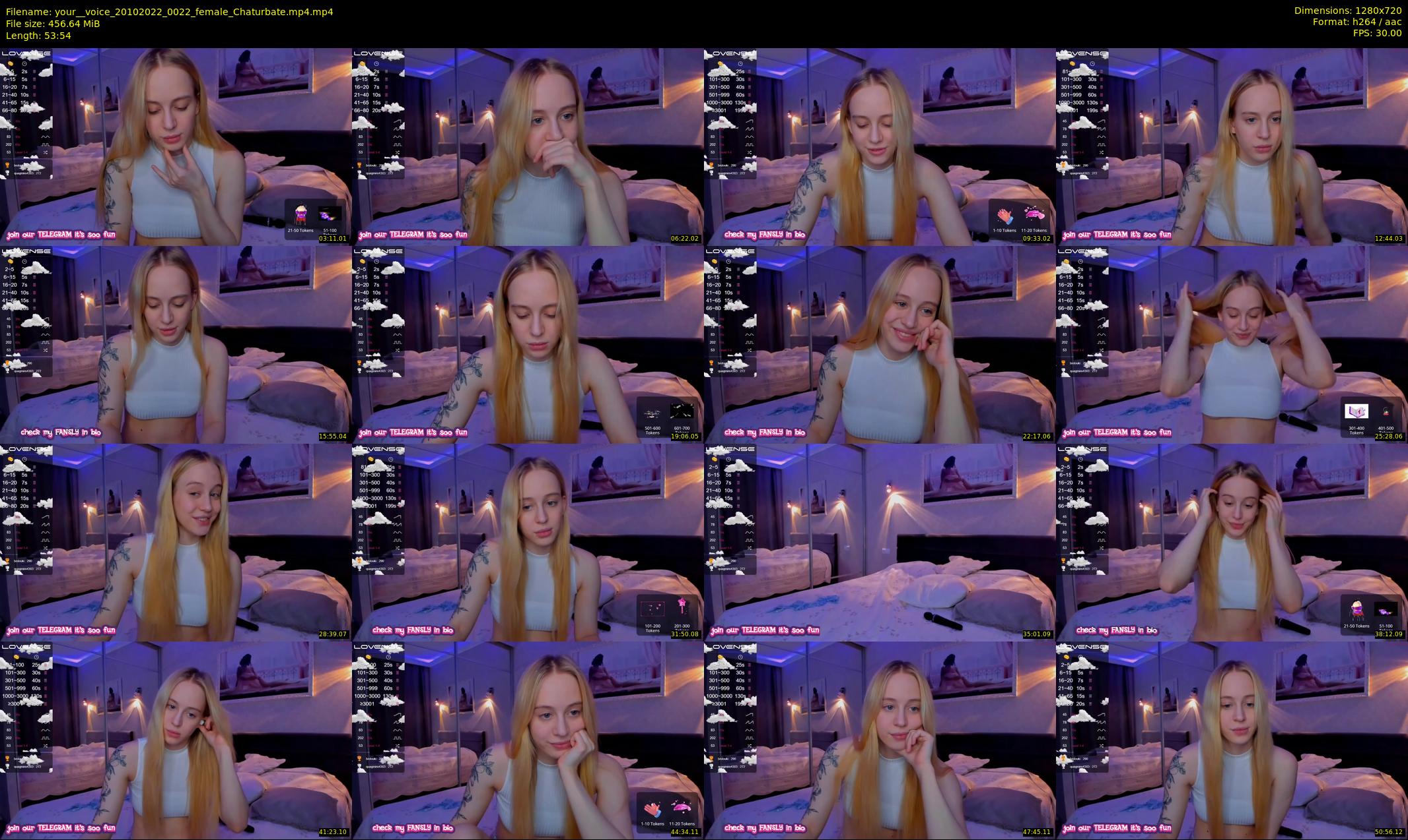 your__voice — 54 minute Chaturbate female cam show recording, 720p, Oct 20, 2022