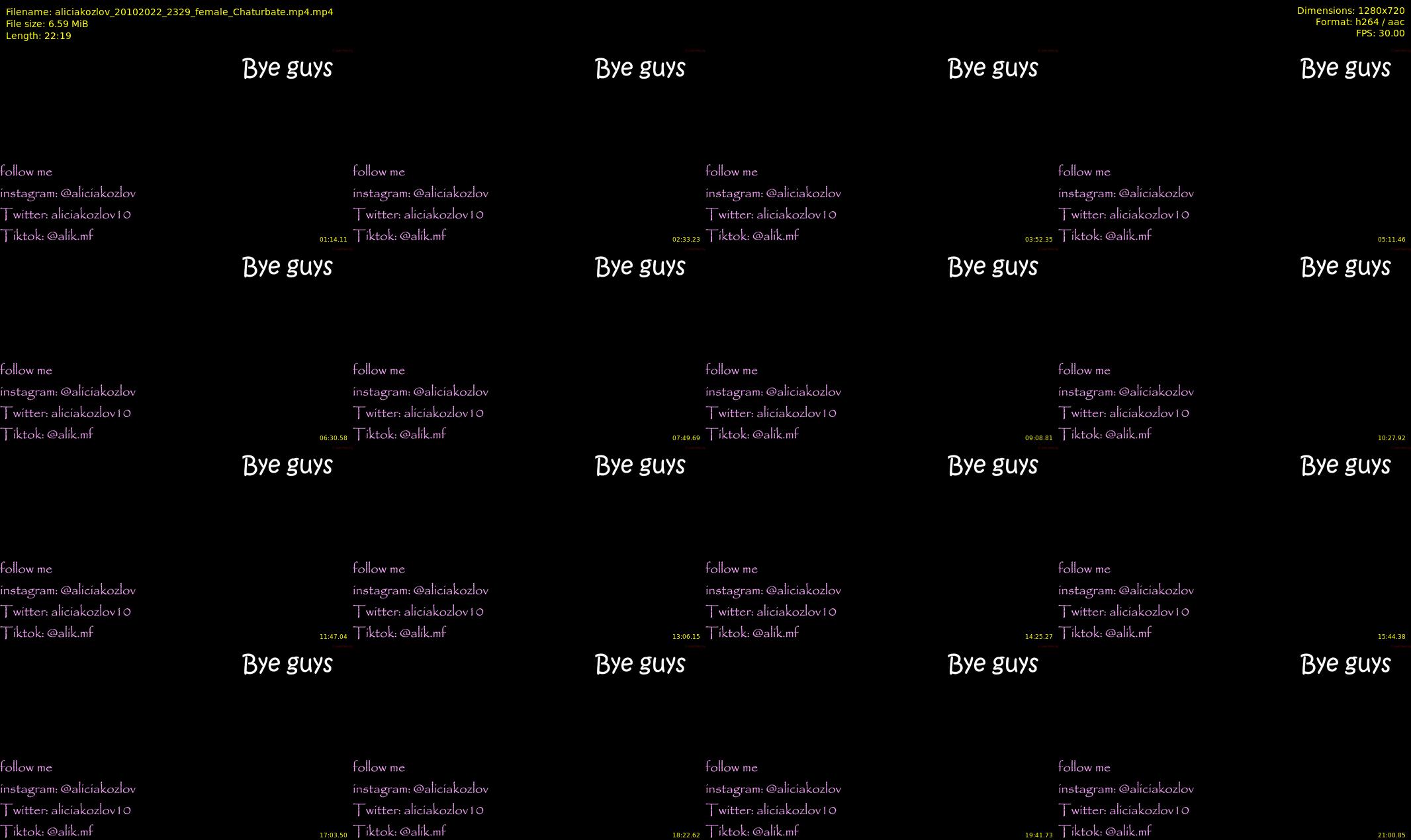 aliciakozlov — 23 minute Chaturbate female cam show recording, 720p, Oct 20, 2022