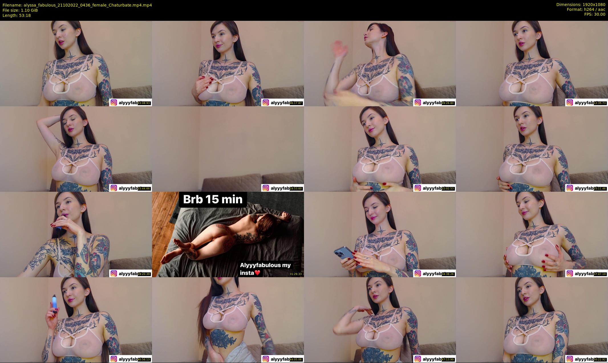 alyssa_fabulous — 54 minute Chaturbate female cam show recording, 1080p, Oct 21, 2022