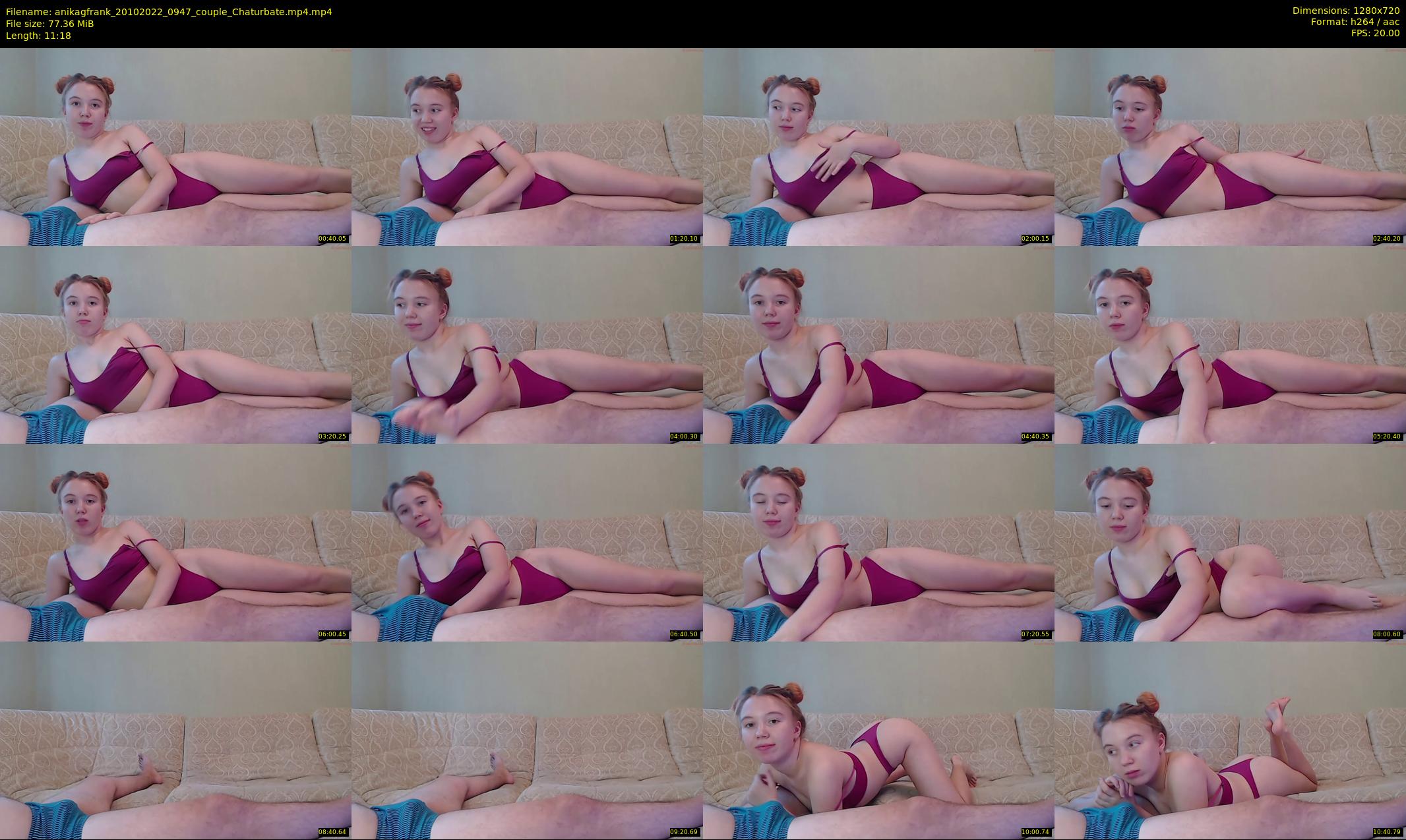anikagfrank — 12 minute Chaturbate couple cam show recording, 720p, Oct 20, 2022