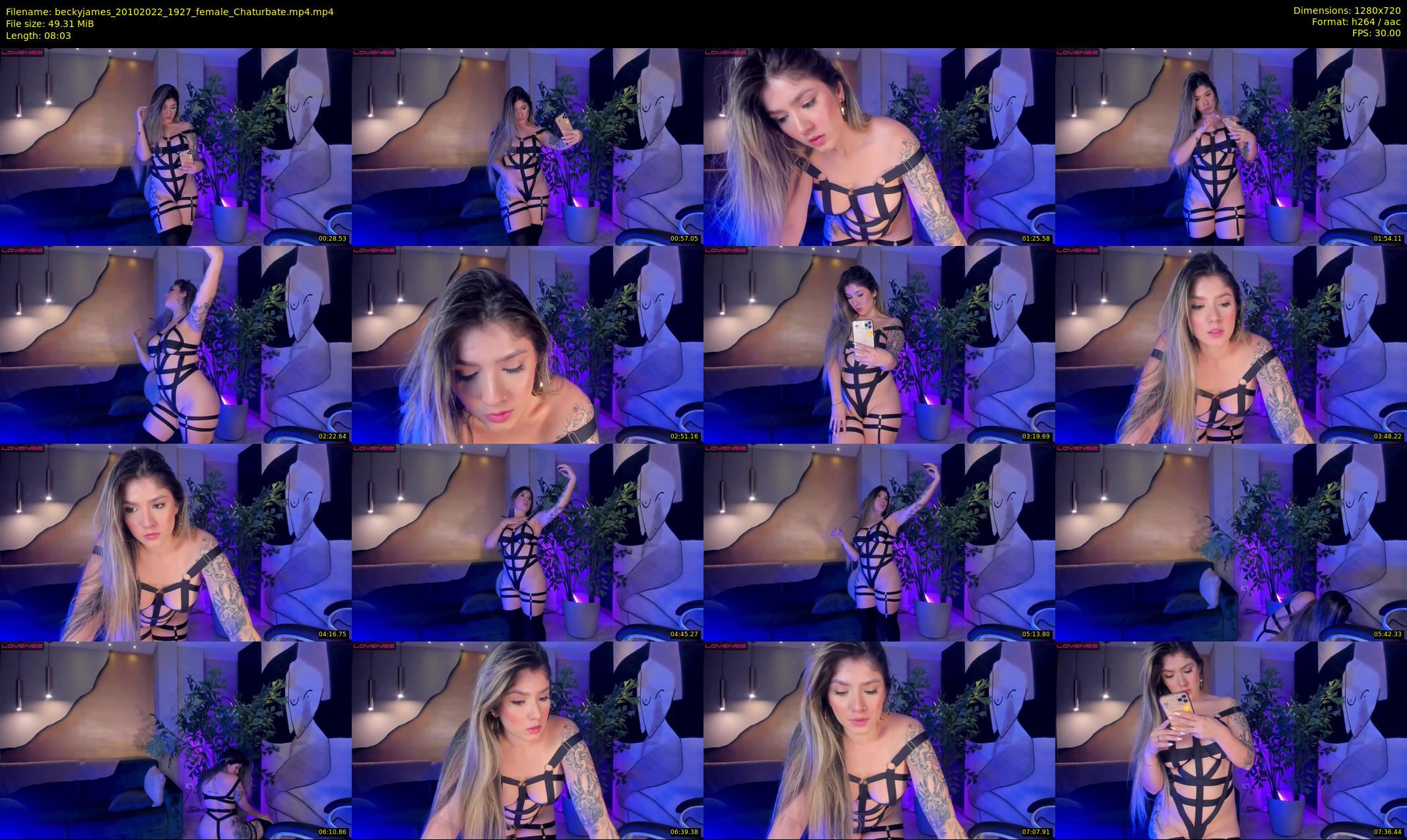 beckyjames — 9 minute Chaturbate female cam show recording, 720p, Oct 20, 2022