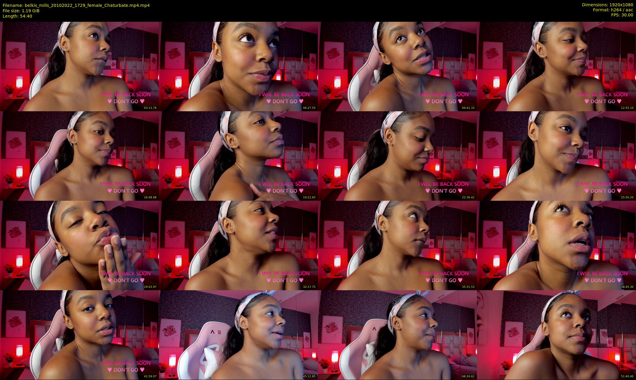 belkis_mills — 55 minute Chaturbate female cam show recording, 1080p, Oct 20, 2022