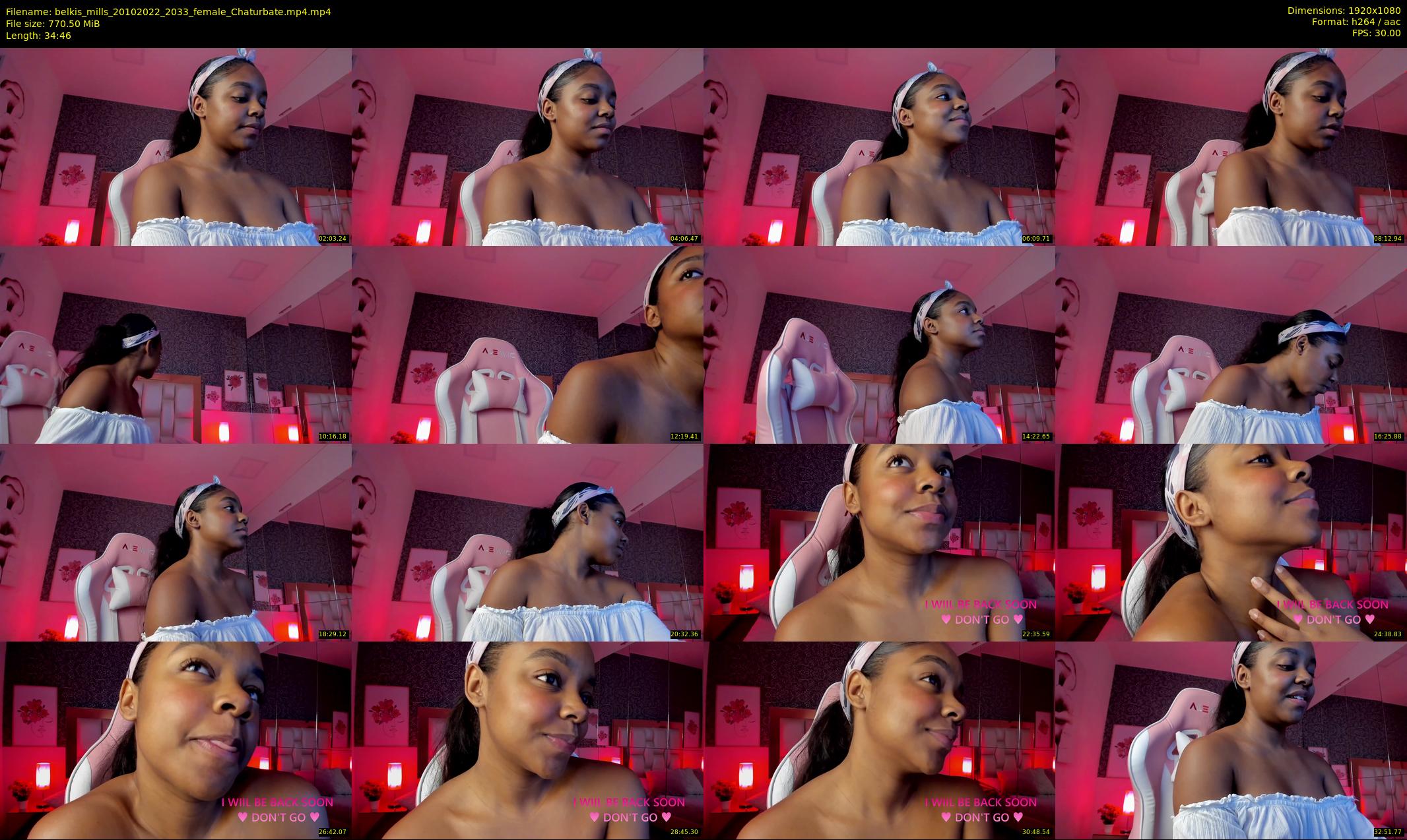 belkis_mills — 35 minute Chaturbate female cam show recording, 1080p, Oct 20, 2022