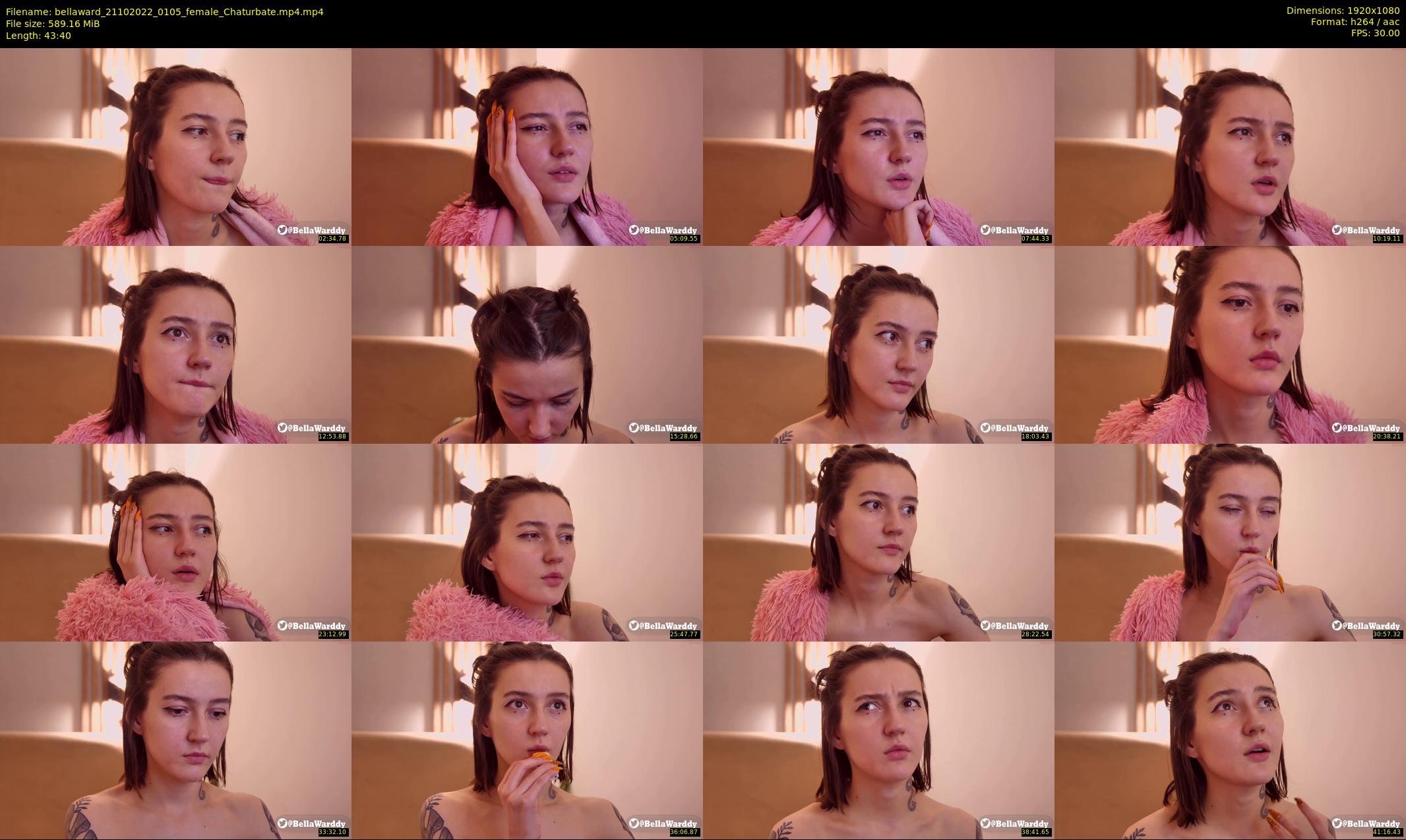 bellaward — 44 minute Chaturbate female cam show recording, 1080p, Oct 21, 2022