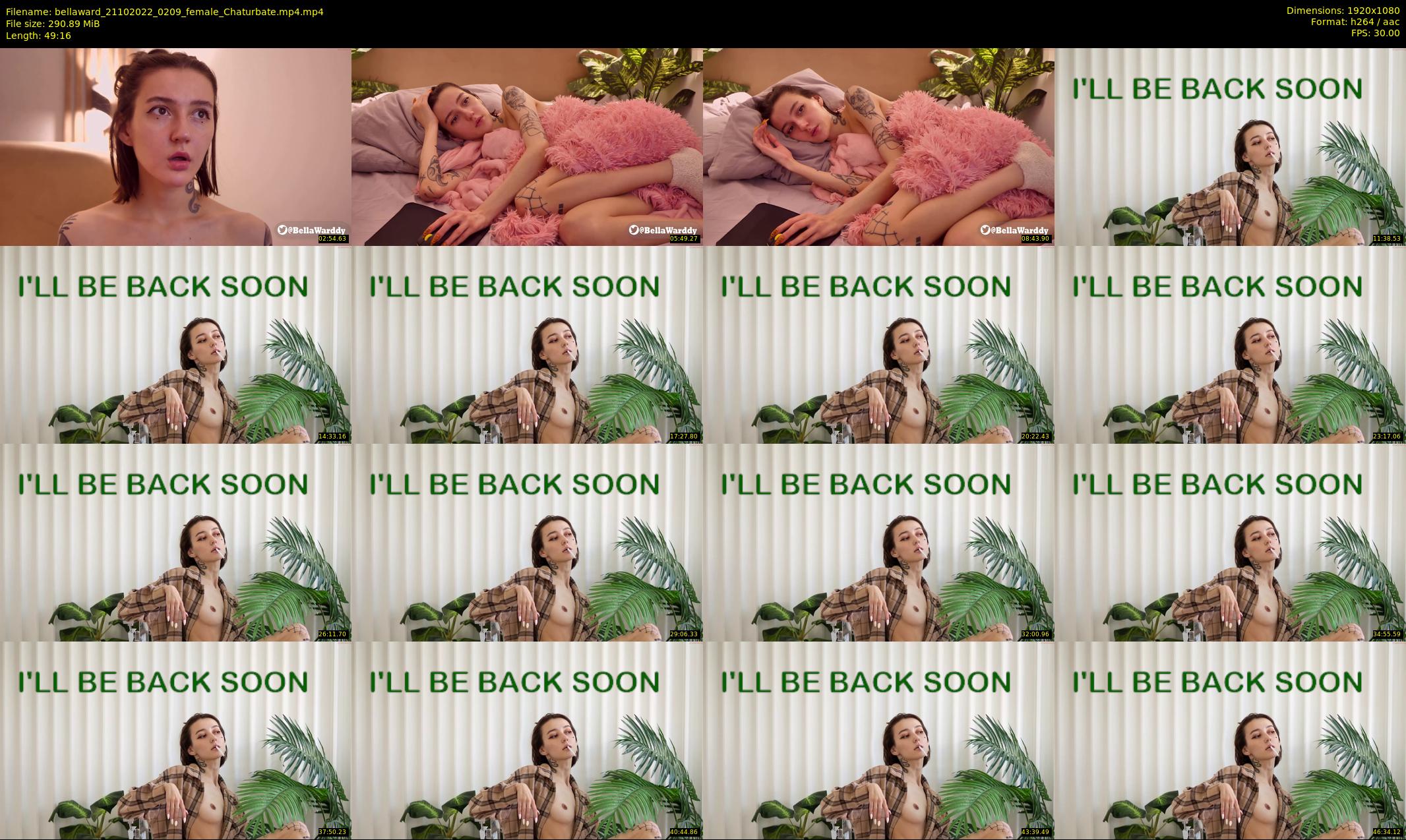 bellaward — 50 minute Chaturbate female cam show recording, 1080p, Oct 21, 2022