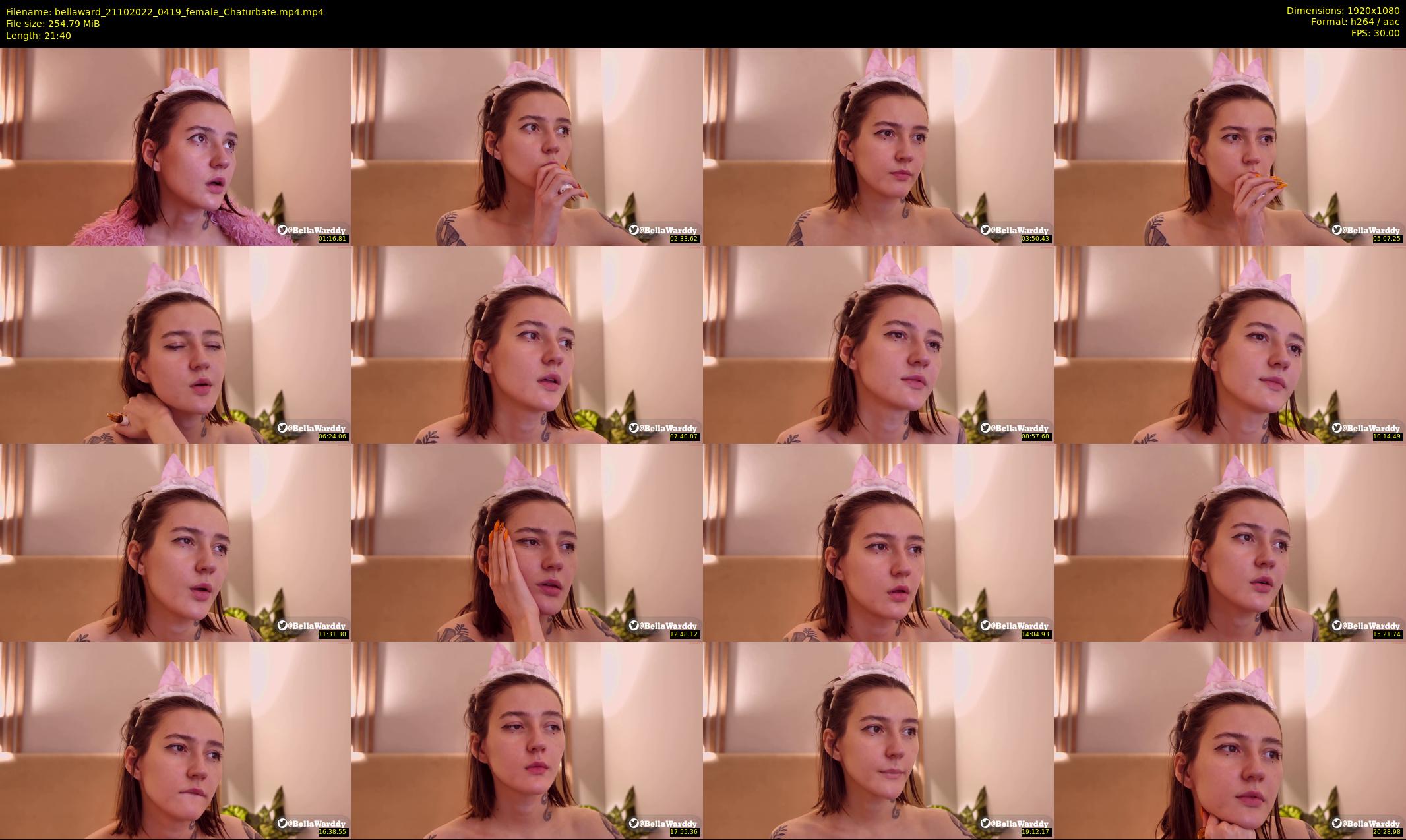 bellaward — 22 minute Chaturbate female cam show recording, 1080p, Oct 21, 2022