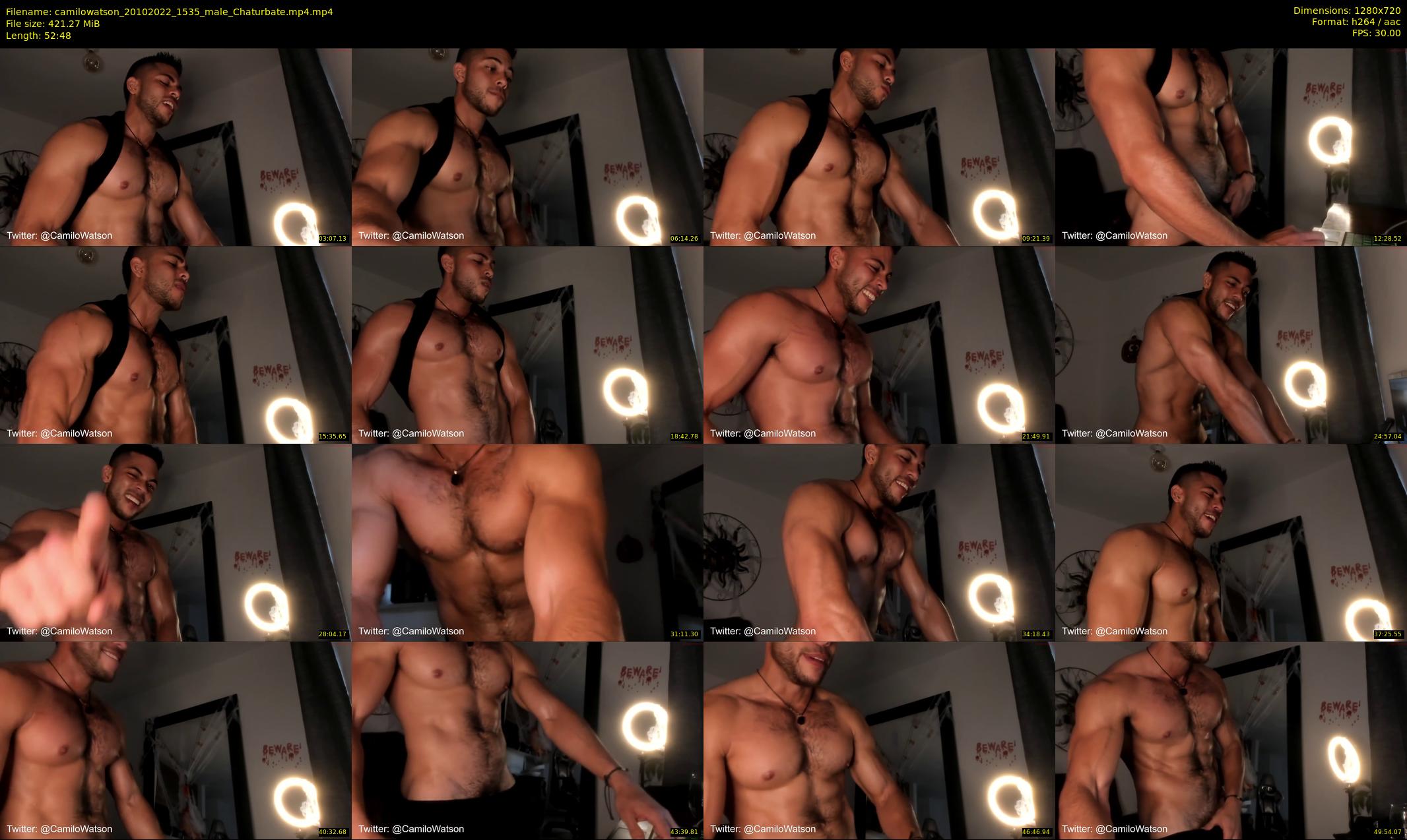 camilowatson — 53 minute Chaturbate male cam show recording, 720p, Oct 20, 2022