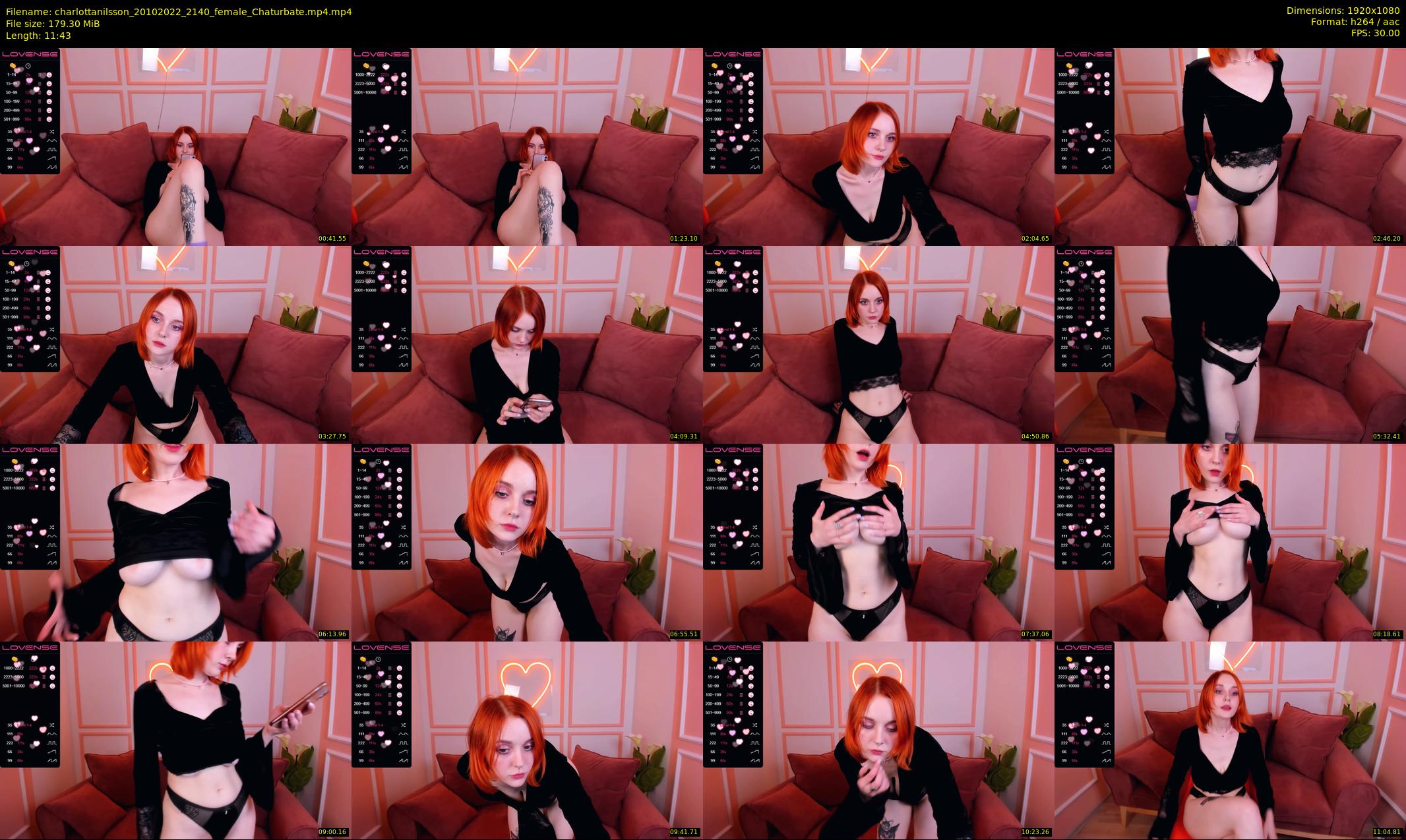charlottanilsson — 12 minute Chaturbate female cam show recording, 1080p, Oct 20, 2022