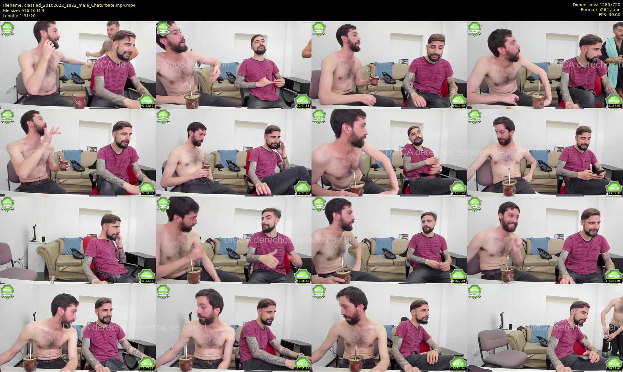 classied — 92 minute Chaturbate male cam show recording, 720p, Oct 20, 2022