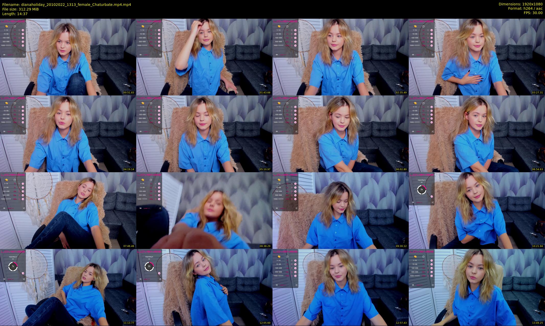 dianaholiday — 15 minute Chaturbate female cam show recording, 1080p, Oct 20, 2022