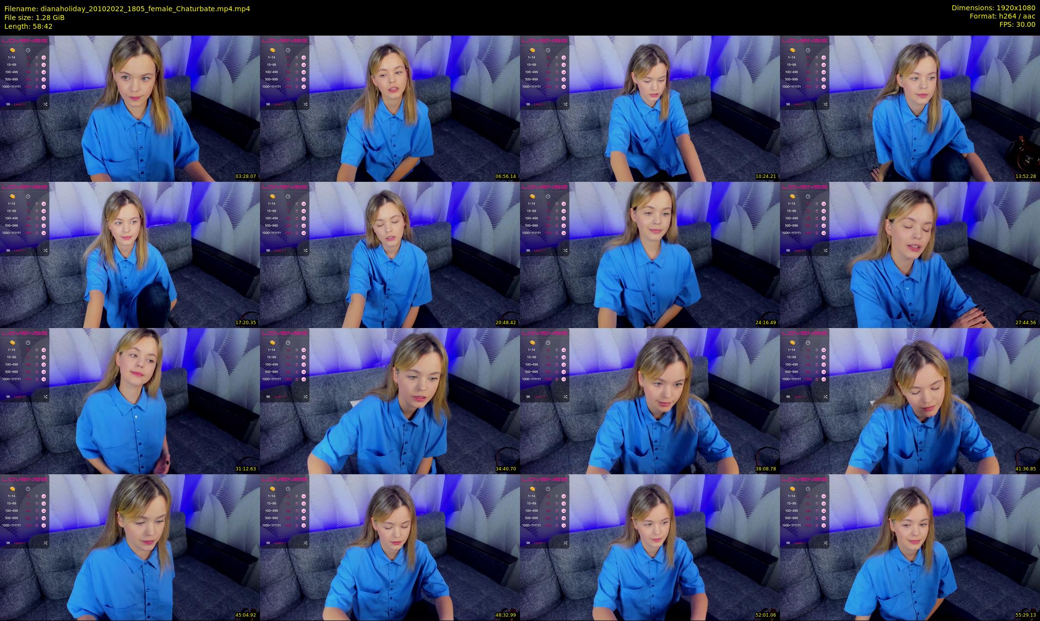 dianaholiday — 59 minute Chaturbate female cam show recording, 1080p, Oct 20, 2022