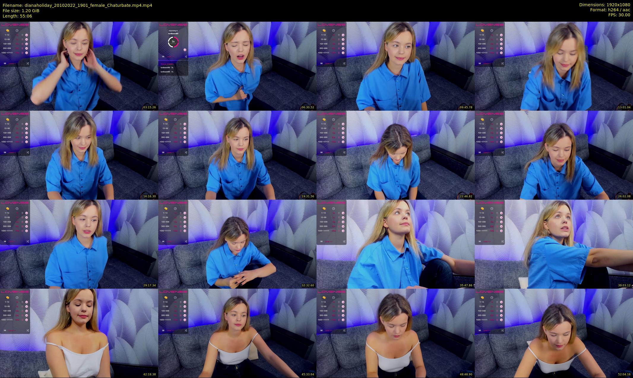 dianaholiday — 56 minute Chaturbate female cam show recording, 1080p, Oct 20, 2022