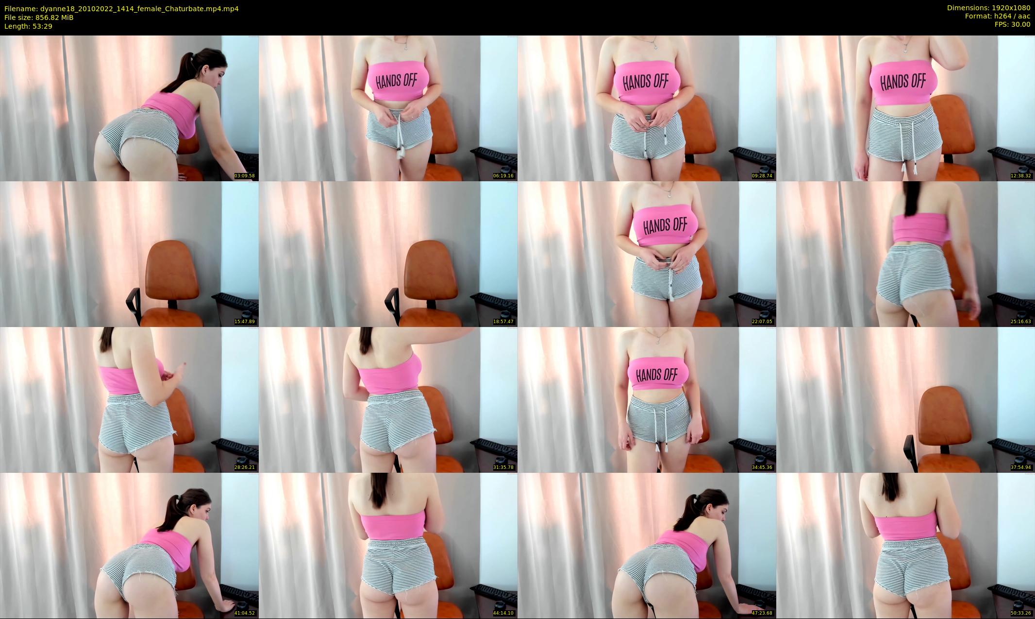 dyanne18 — 54 minute Chaturbate female cam show recording, 1080p, Oct 20, 2022