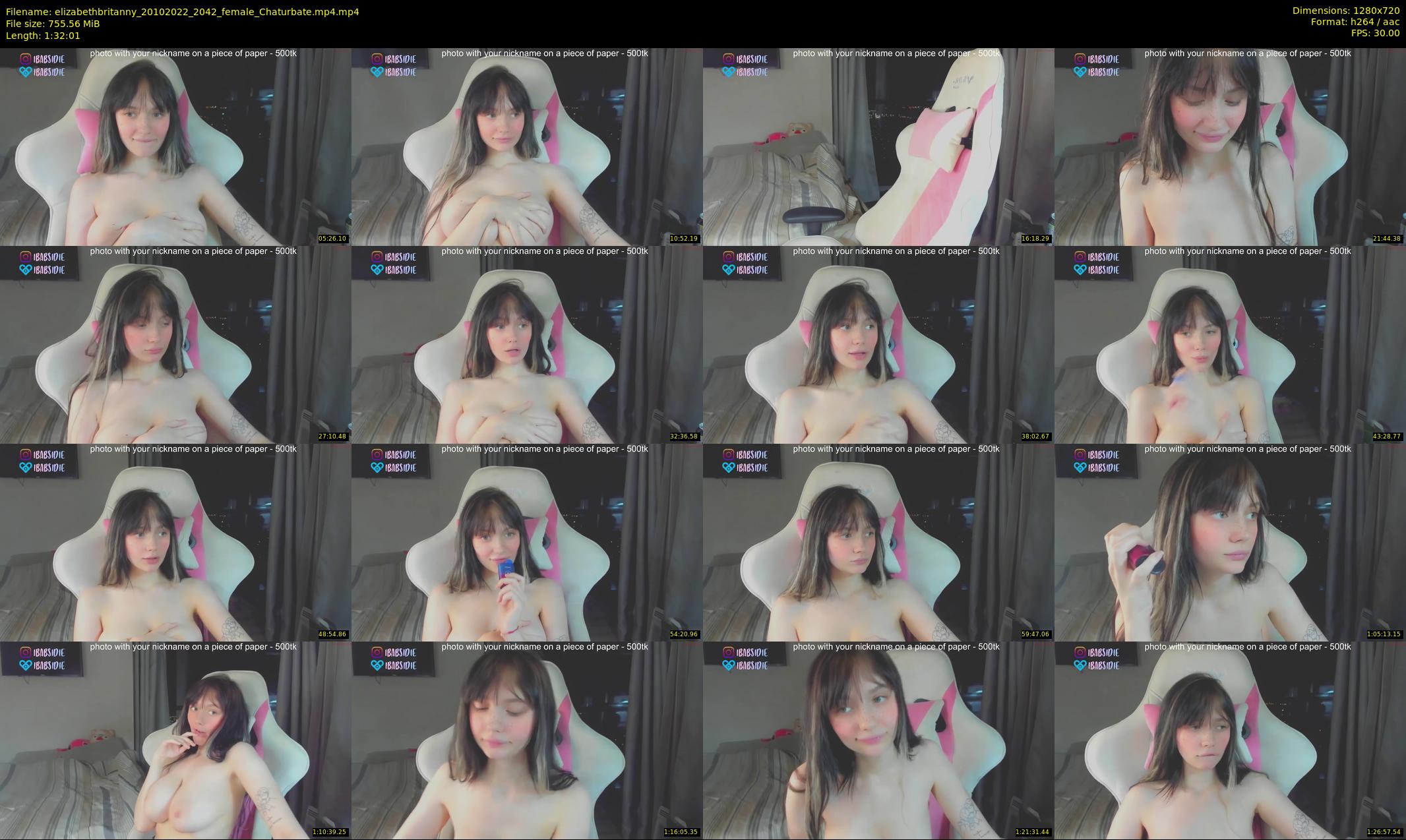 elizabethbritanny — 93 minute Chaturbate female cam show recording, 720p, Oct 20, 2022