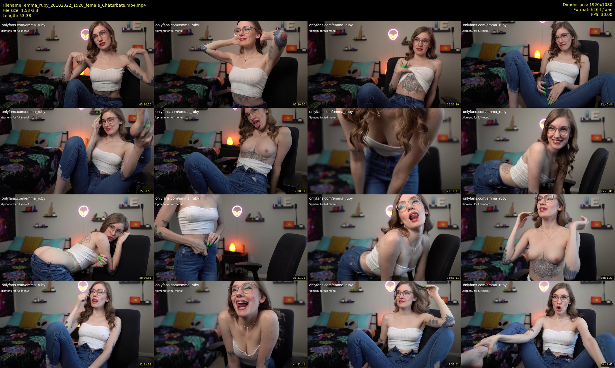 emma_ruby — 54 minute Chaturbate female cam show recording, 1080p, Oct 20, 2022