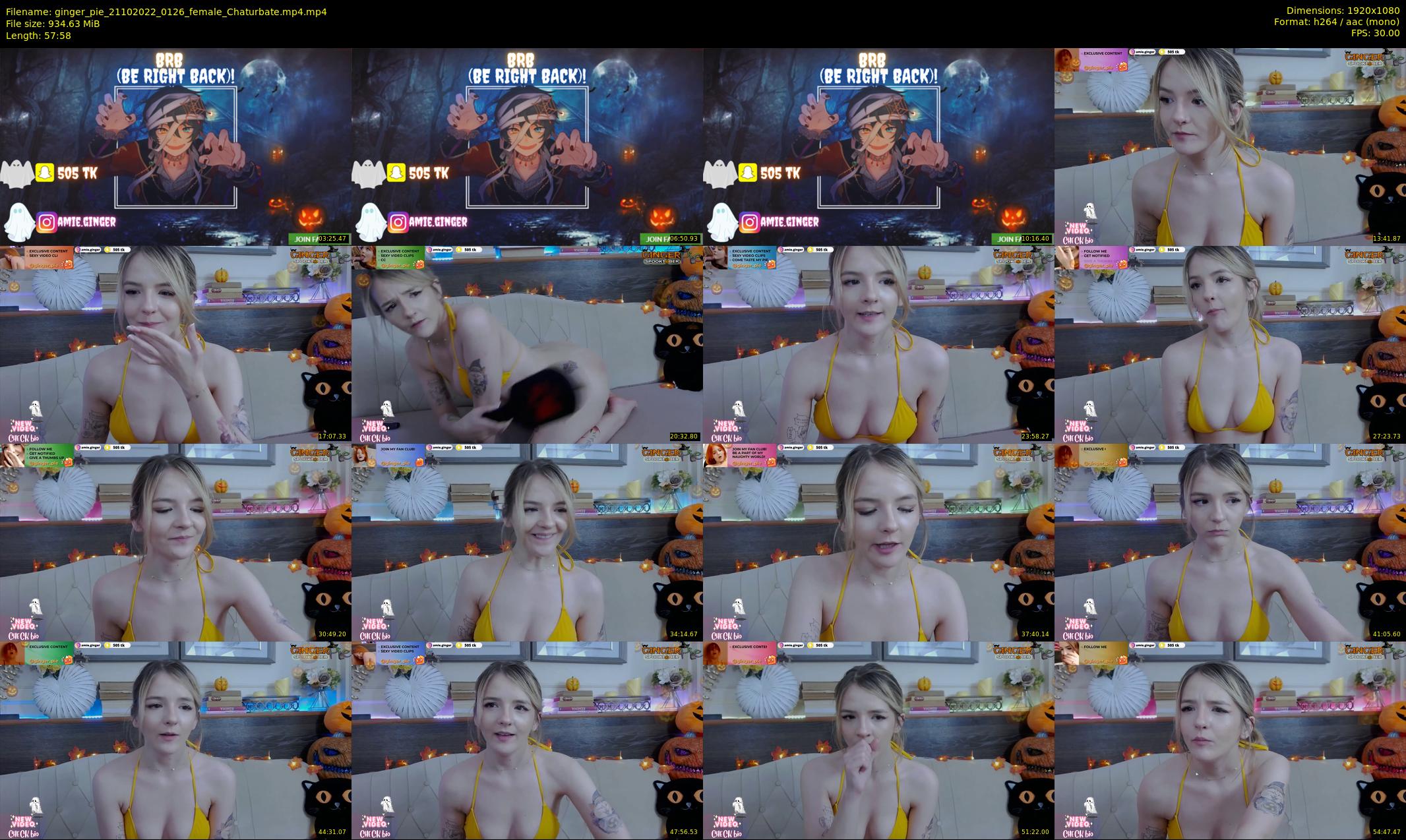 ginger_pie — 58 minute Chaturbate female cam show recording, 1080p, Oct 21, 2022