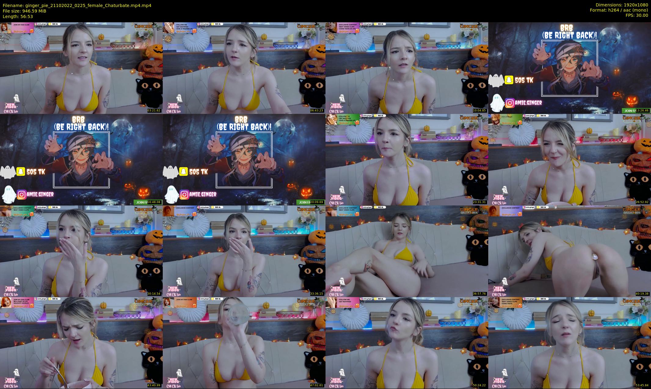 ginger_pie — 57 minute Chaturbate female cam show recording, 1080p, Oct 21, 2022
