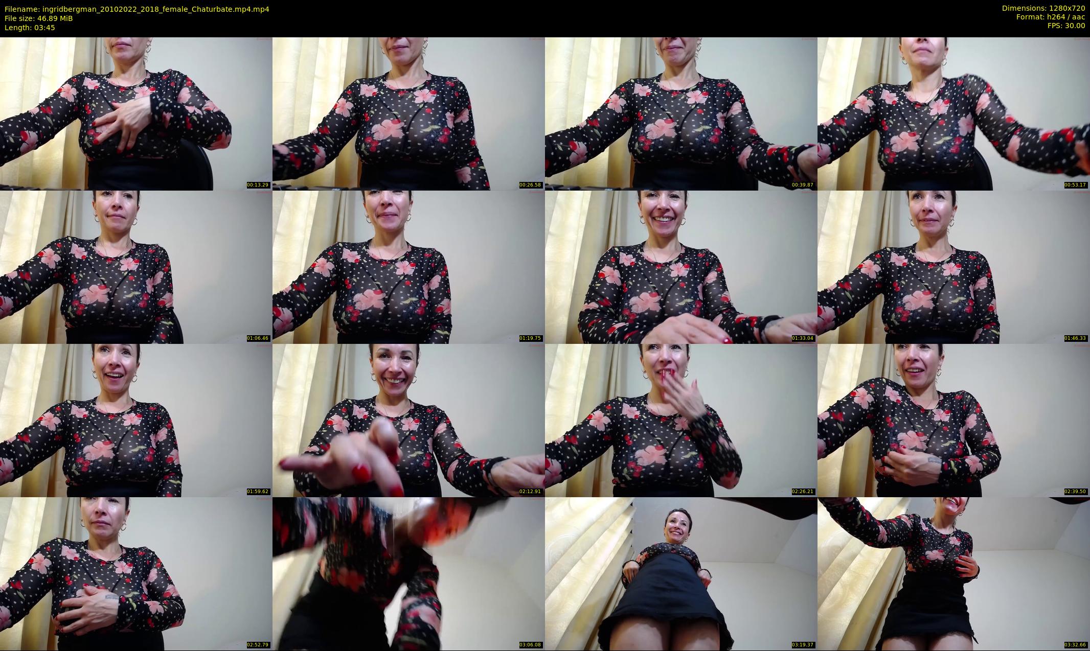 ingridbergman — 4 minute Chaturbate female cam show recording, 720p, Oct 20, 2022