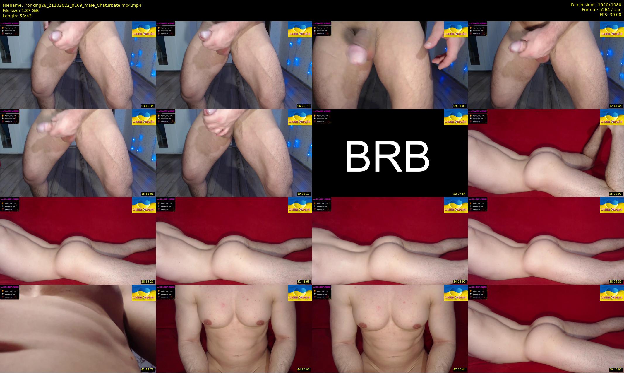 ironking28 — 54 minute Chaturbate male cam show recording, 1080p, Oct 21, 2022