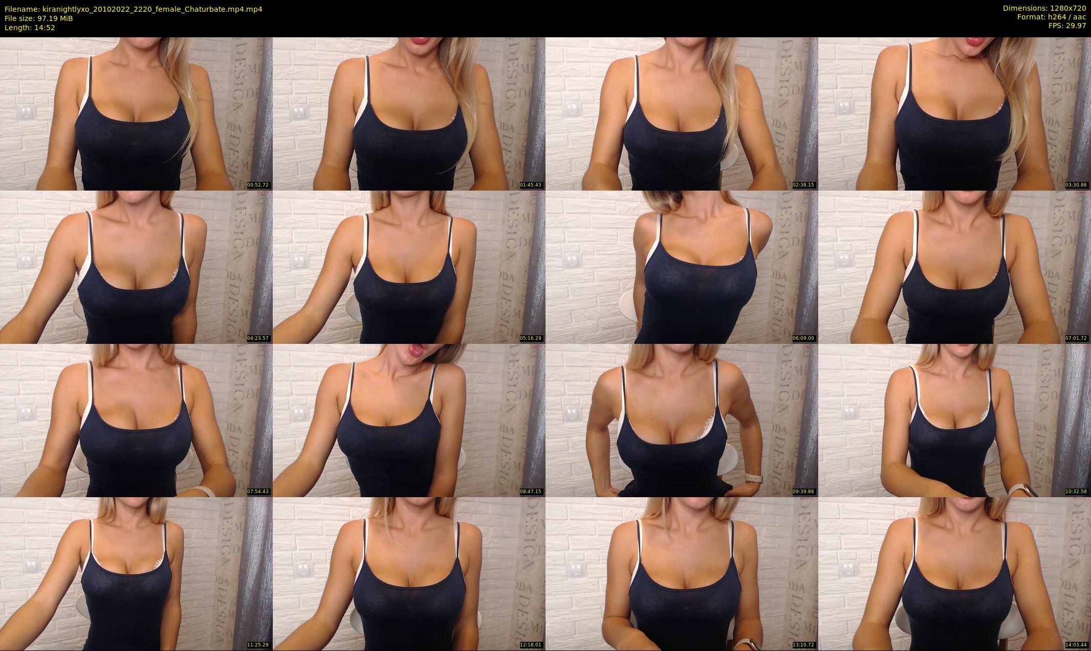 kiranightlyxo — 15 minute Chaturbate female cam show recording, 720p, Oct 20, 2022