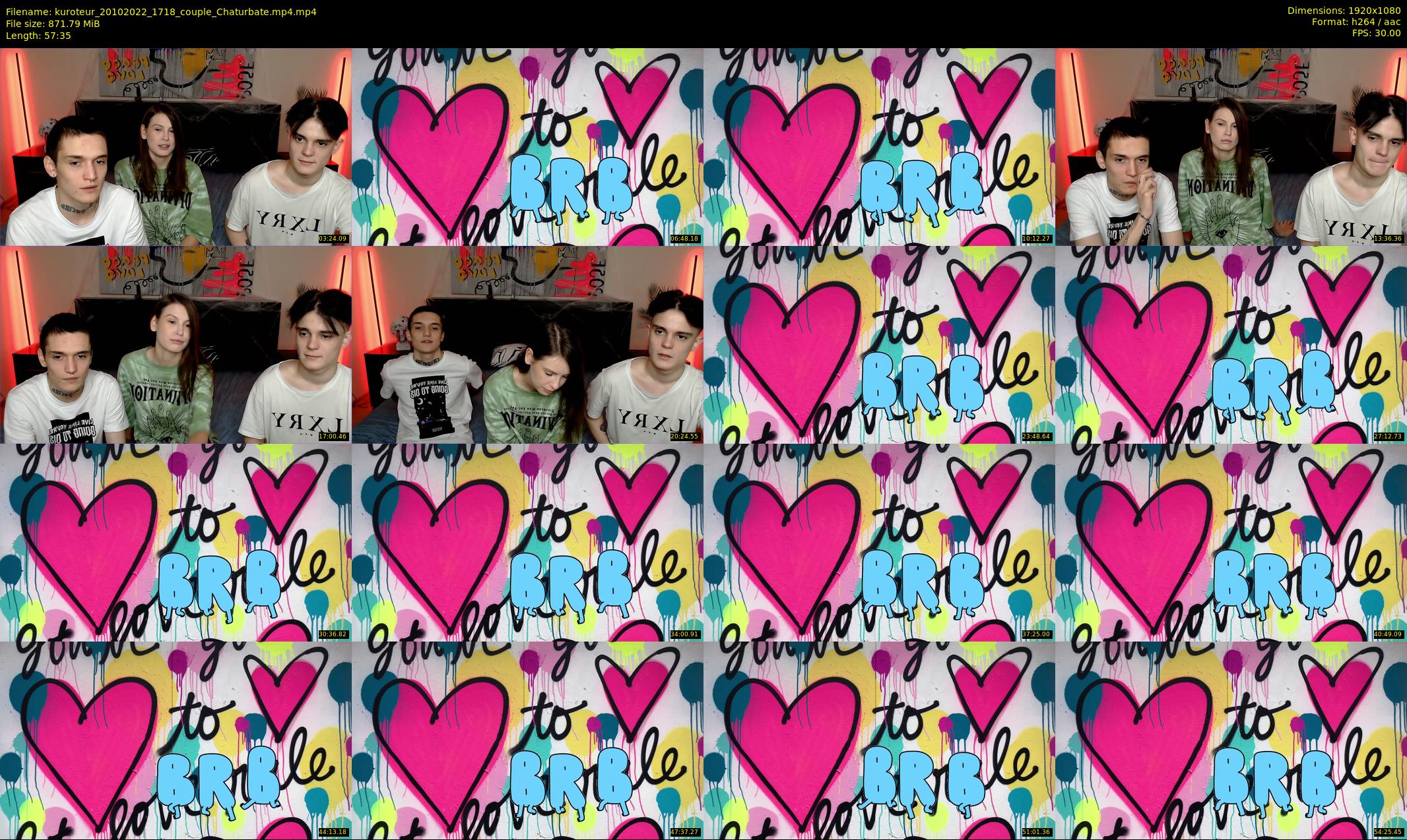 kuroteur — 58 minute Chaturbate couple cam show recording, 1080p, Oct 20, 2022