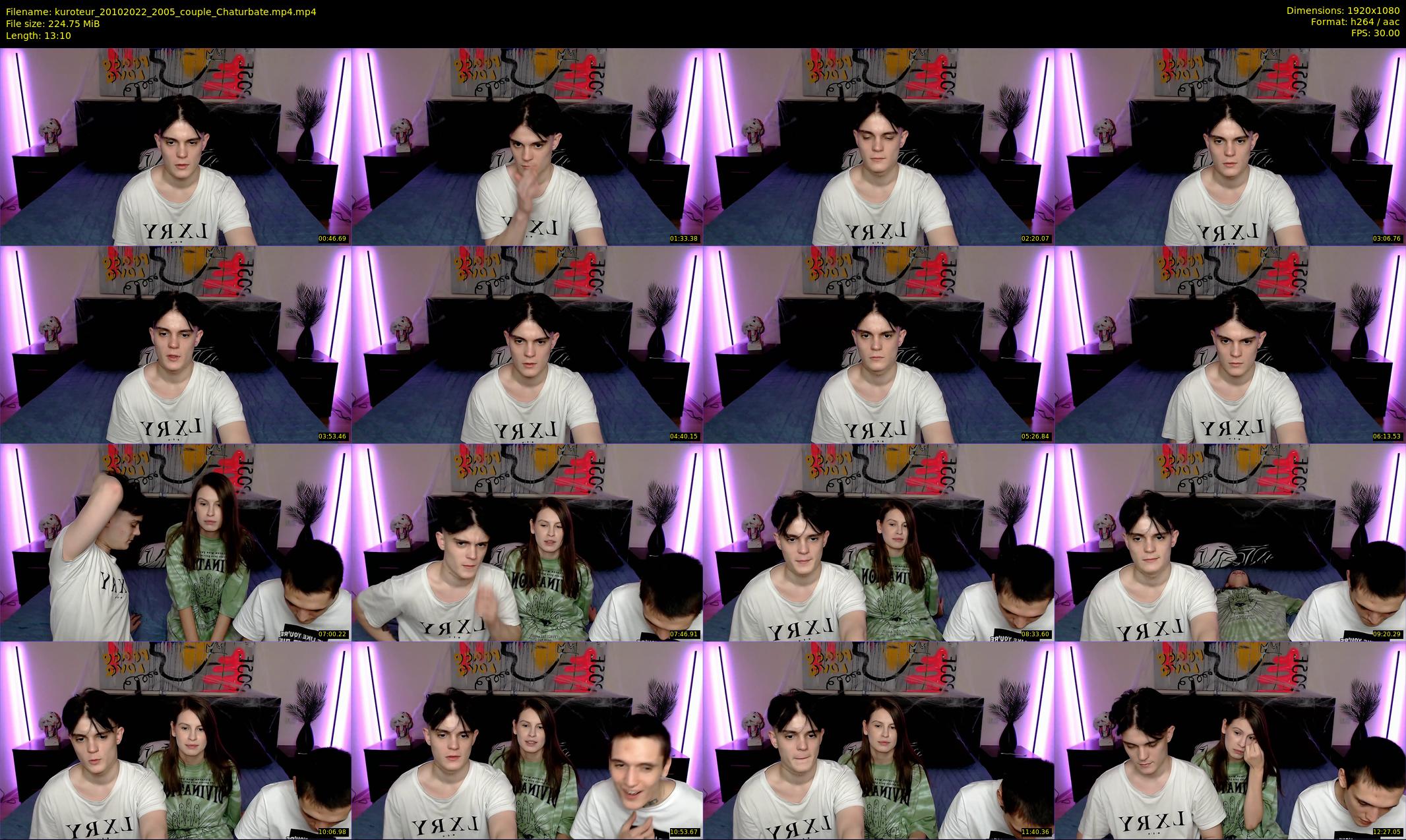 kuroteur — 14 minute Chaturbate couple cam show recording, 1080p, Oct 20, 2022
