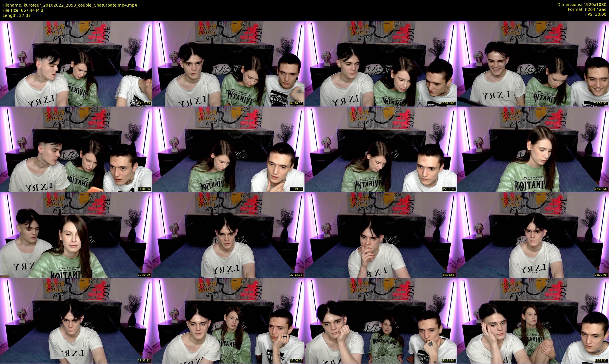 kuroteur — 38 minute Chaturbate couple cam show recording, 1080p, Oct 20, 2022