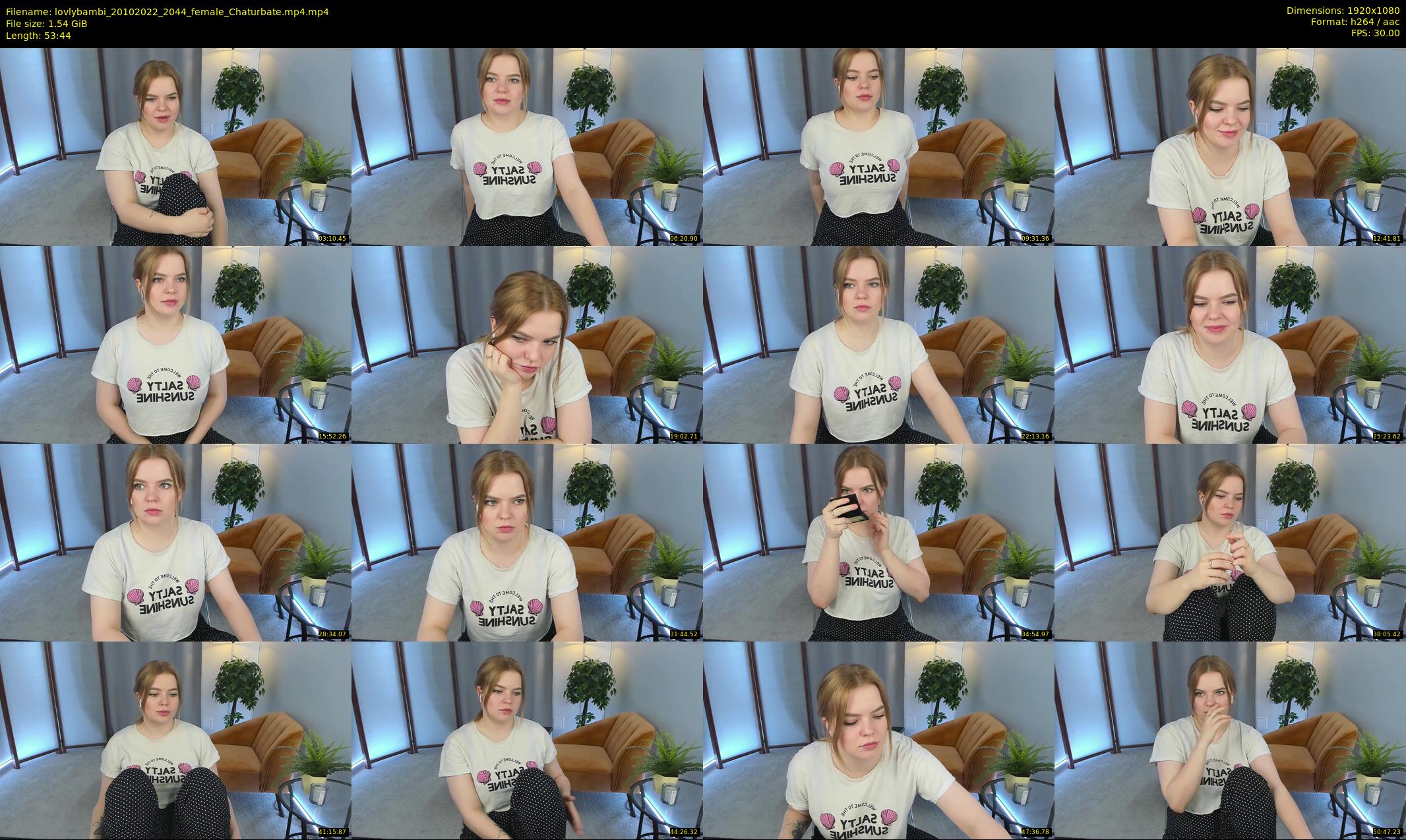 lovlybambi — 54 minute Chaturbate female cam show recording, 1080p, Oct 20, 2022