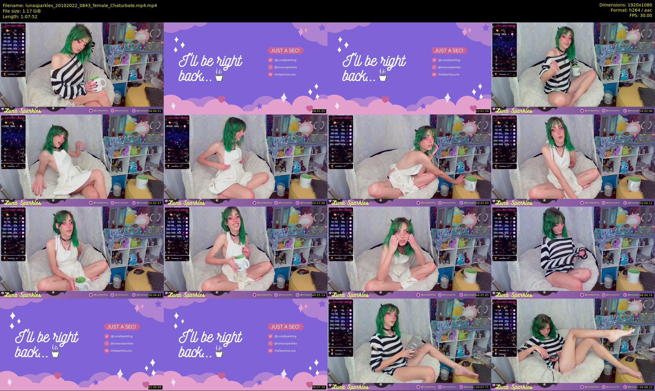 lunasparkles — 68 minute Chaturbate female cam show recording, 1080p, Oct 20, 2022