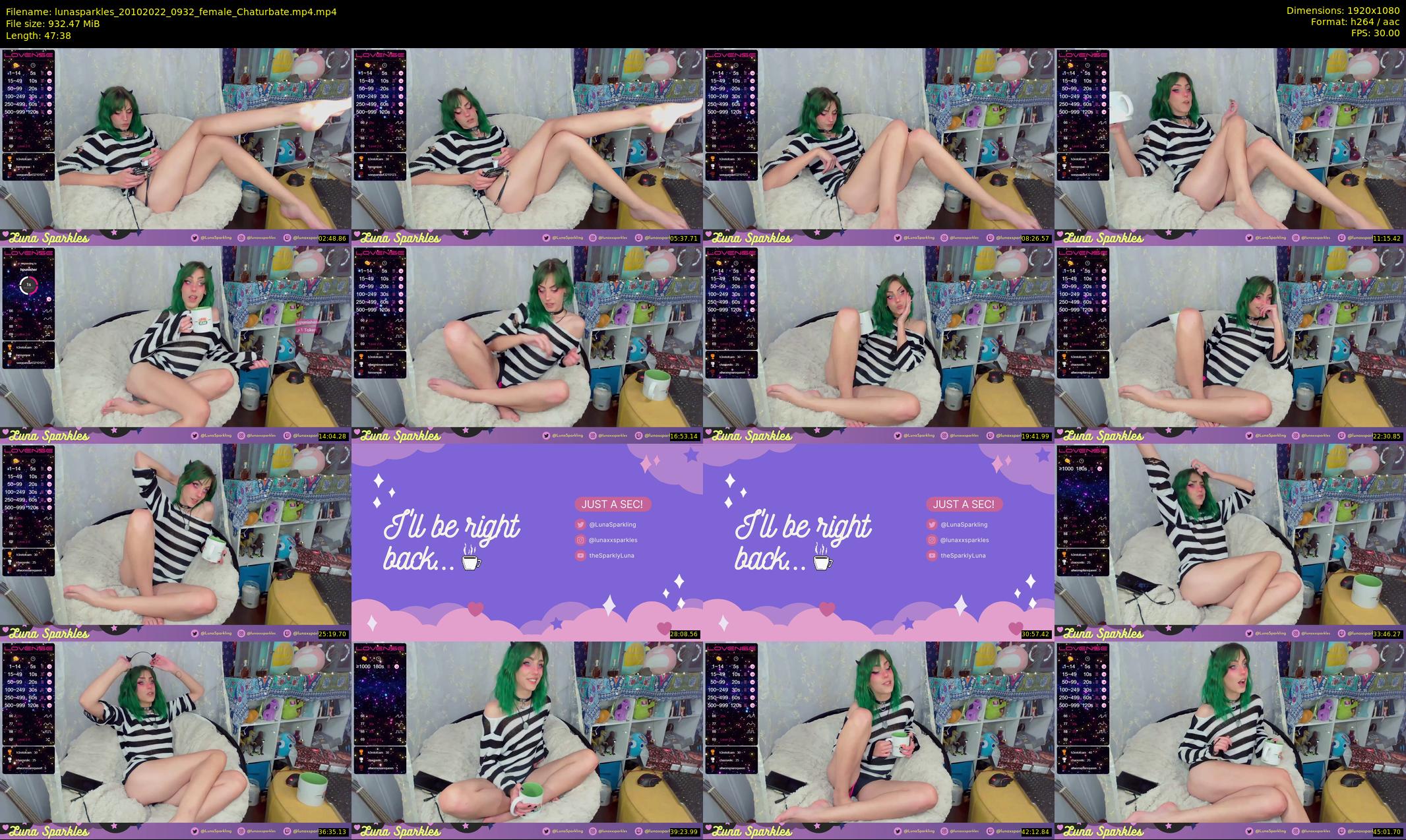 lunasparkles — 48 minute Chaturbate female cam show recording, 1080p, Oct 20, 2022