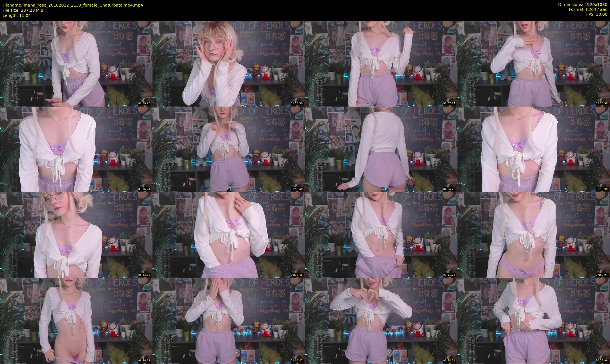 mana_rose — 12 minute Chaturbate female cam show recording, 1080p, Oct 20, 2022