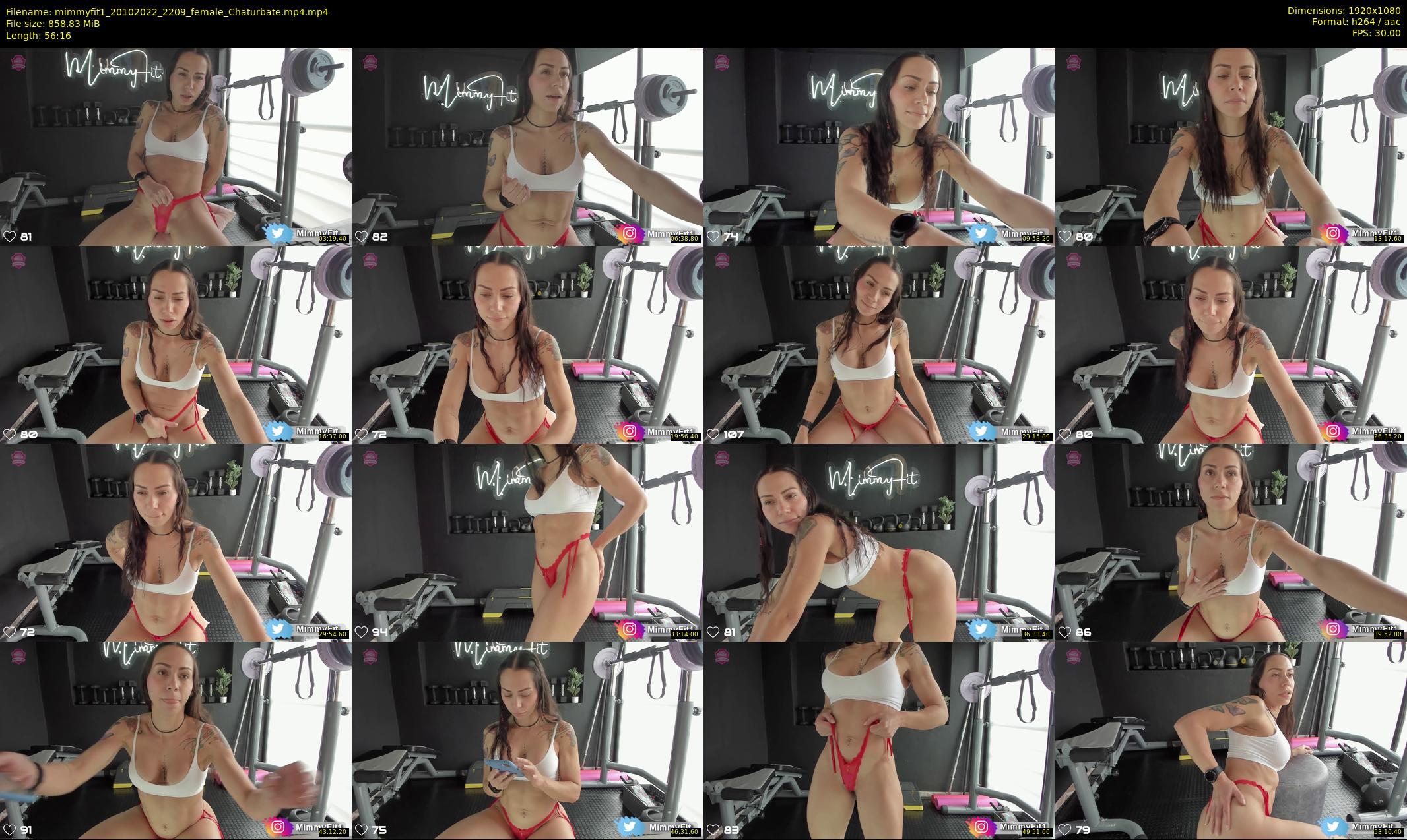 mimmyfit1 — 57 minute Chaturbate female cam show recording, 1080p, Oct 20, 2022
