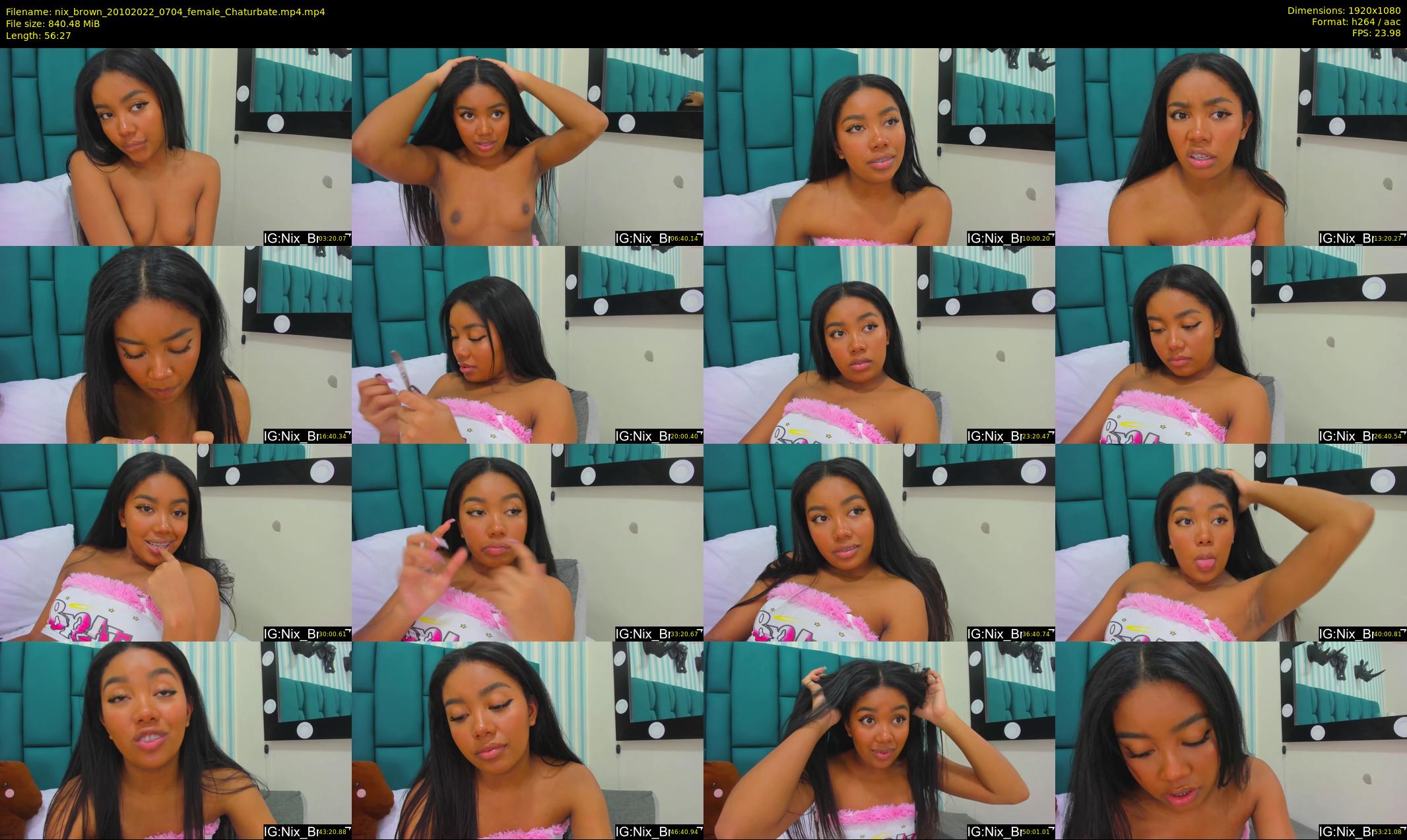 nix_brown — 57 minute Chaturbate female cam show recording, 1080p, Oct 20, 2022
