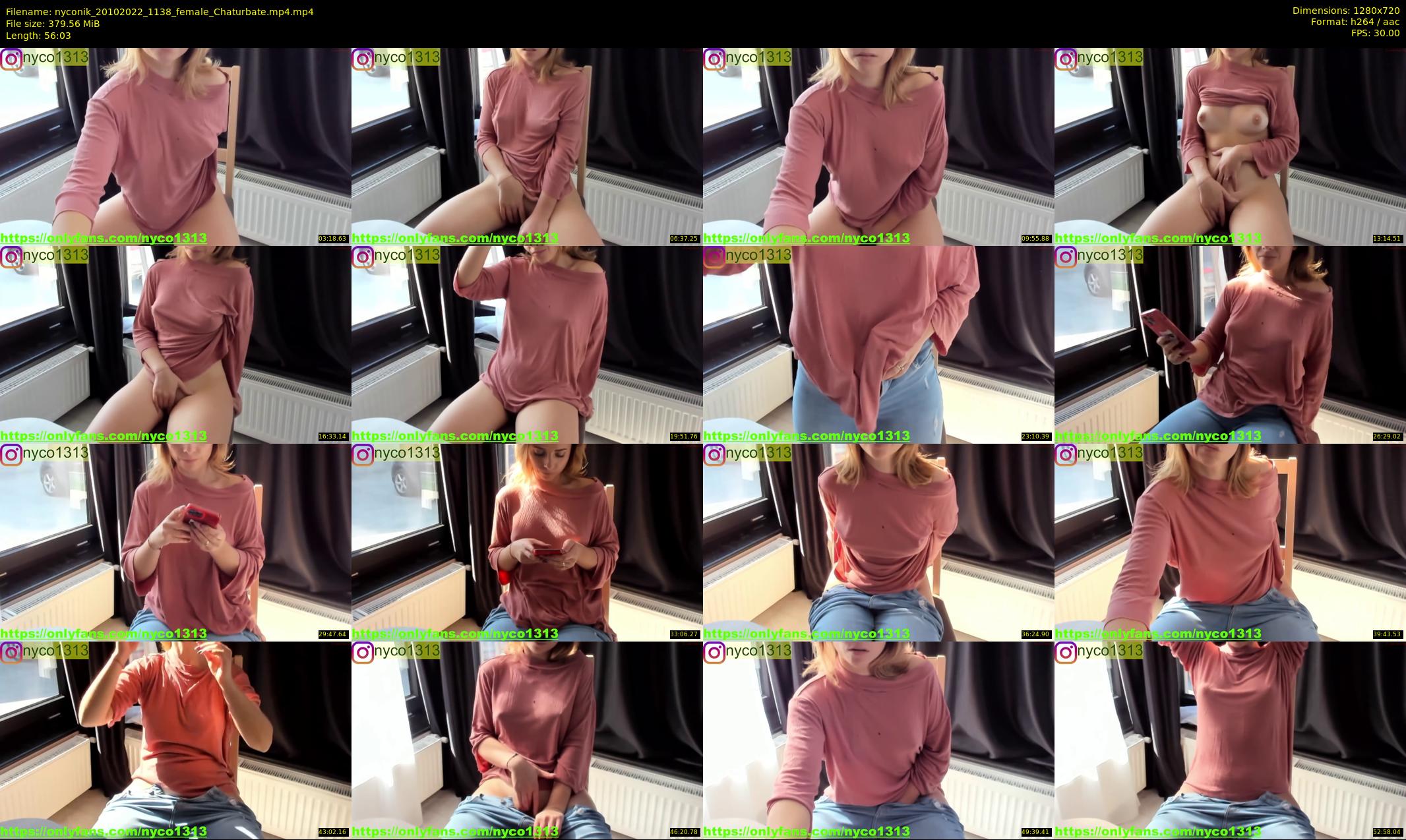 nyconik — 57 minute Chaturbate female cam show recording, 720p, Oct 20, 2022