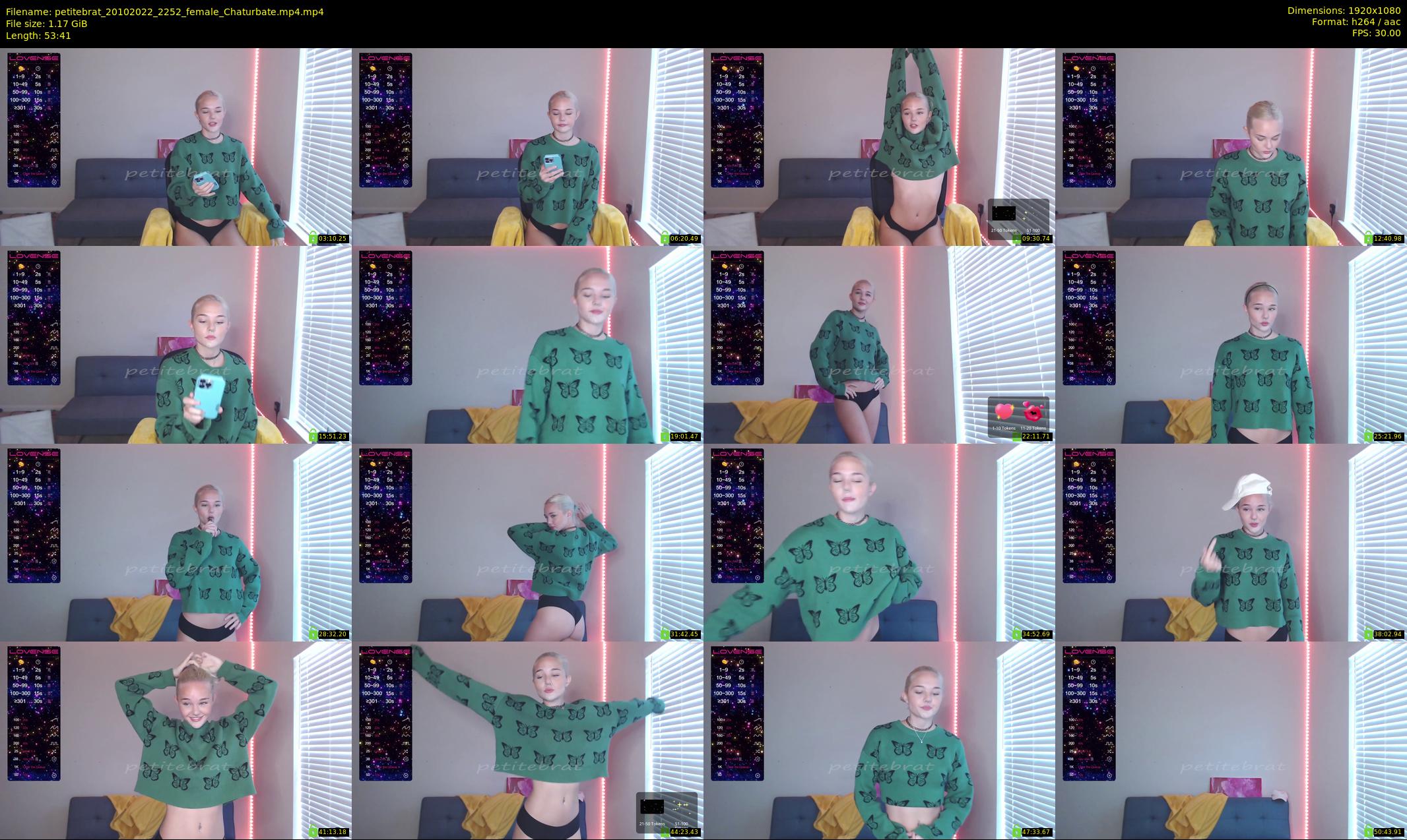 petitebrat — 54 minute Chaturbate female cam show recording, 1080p, Oct 20, 2022