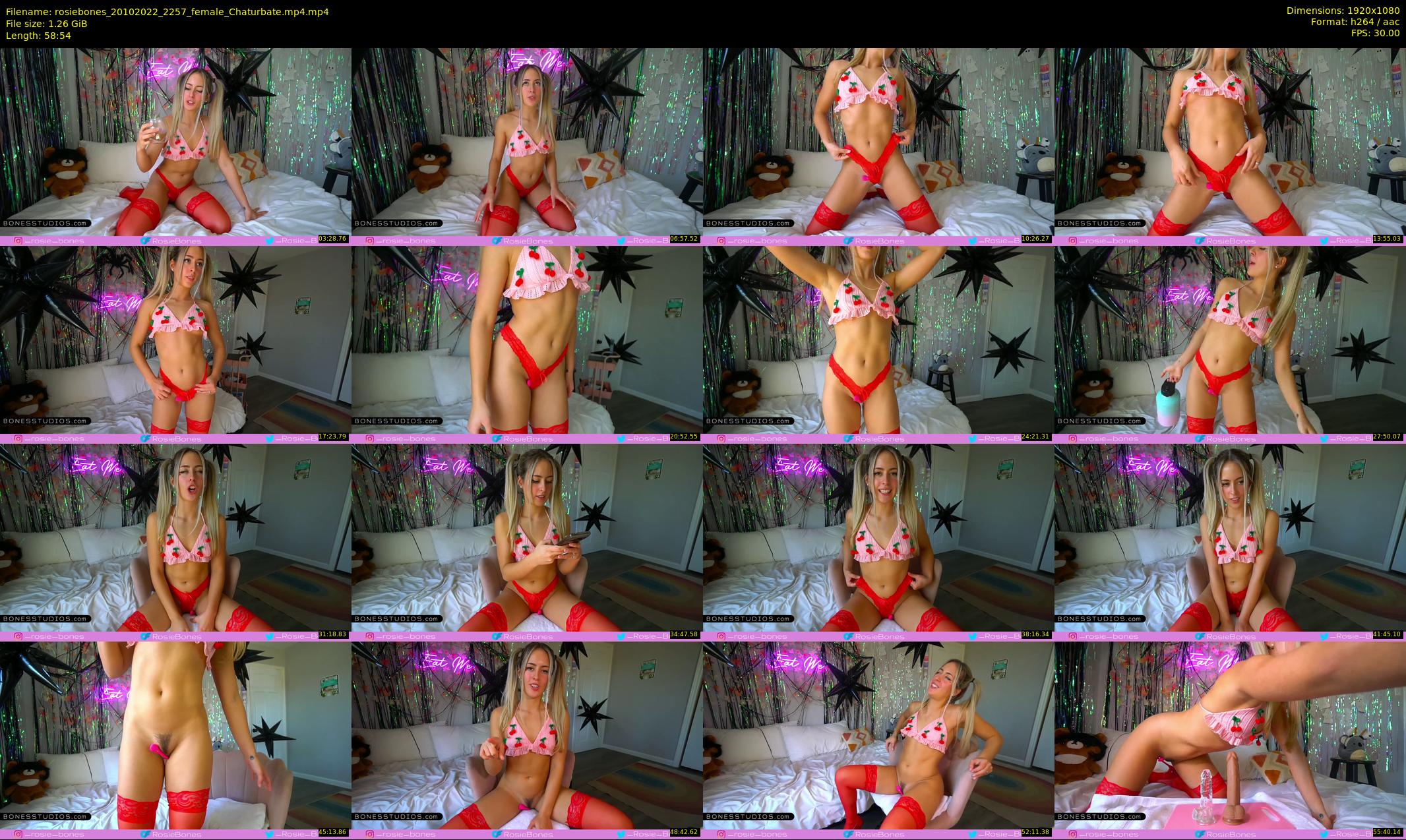 rosiebones — 59 minute Chaturbate female cam show recording, 1080p, Oct 20, 2022
