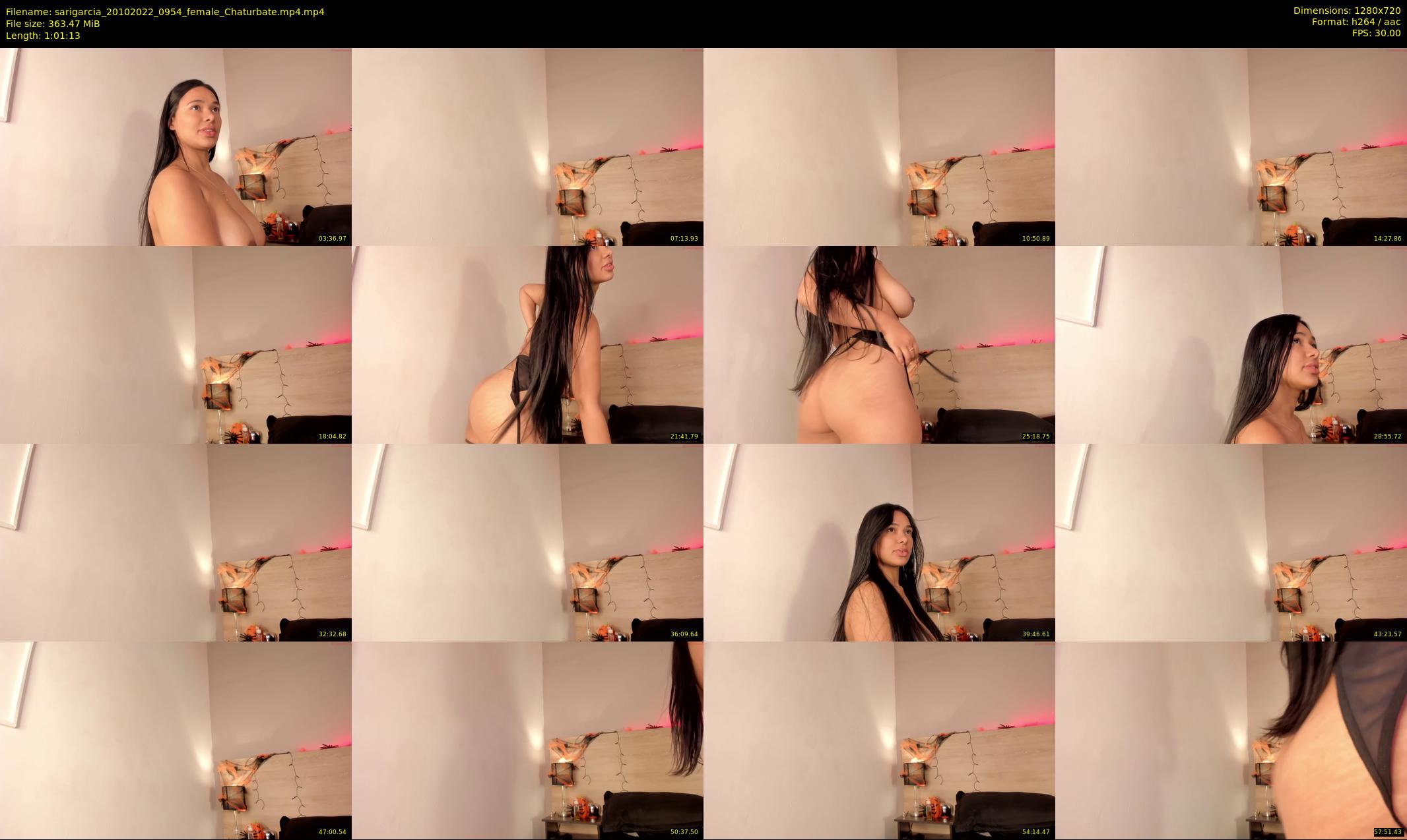 sarigarcia — 62 minute Chaturbate female cam show recording, 720p, Oct 20, 2022
