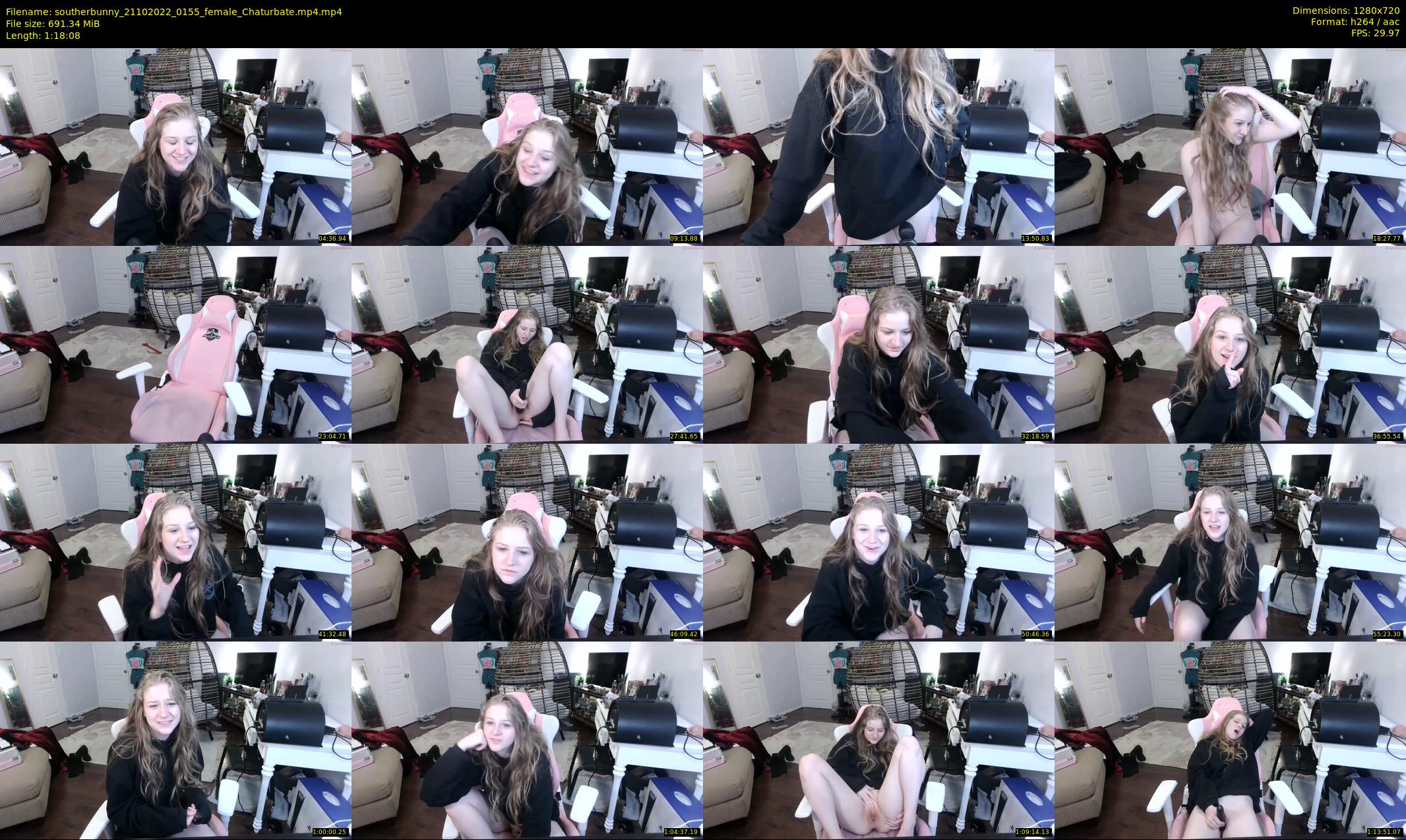 southerbunny — 79 minute Chaturbate female cam show recording, 720p, Oct 21, 2022