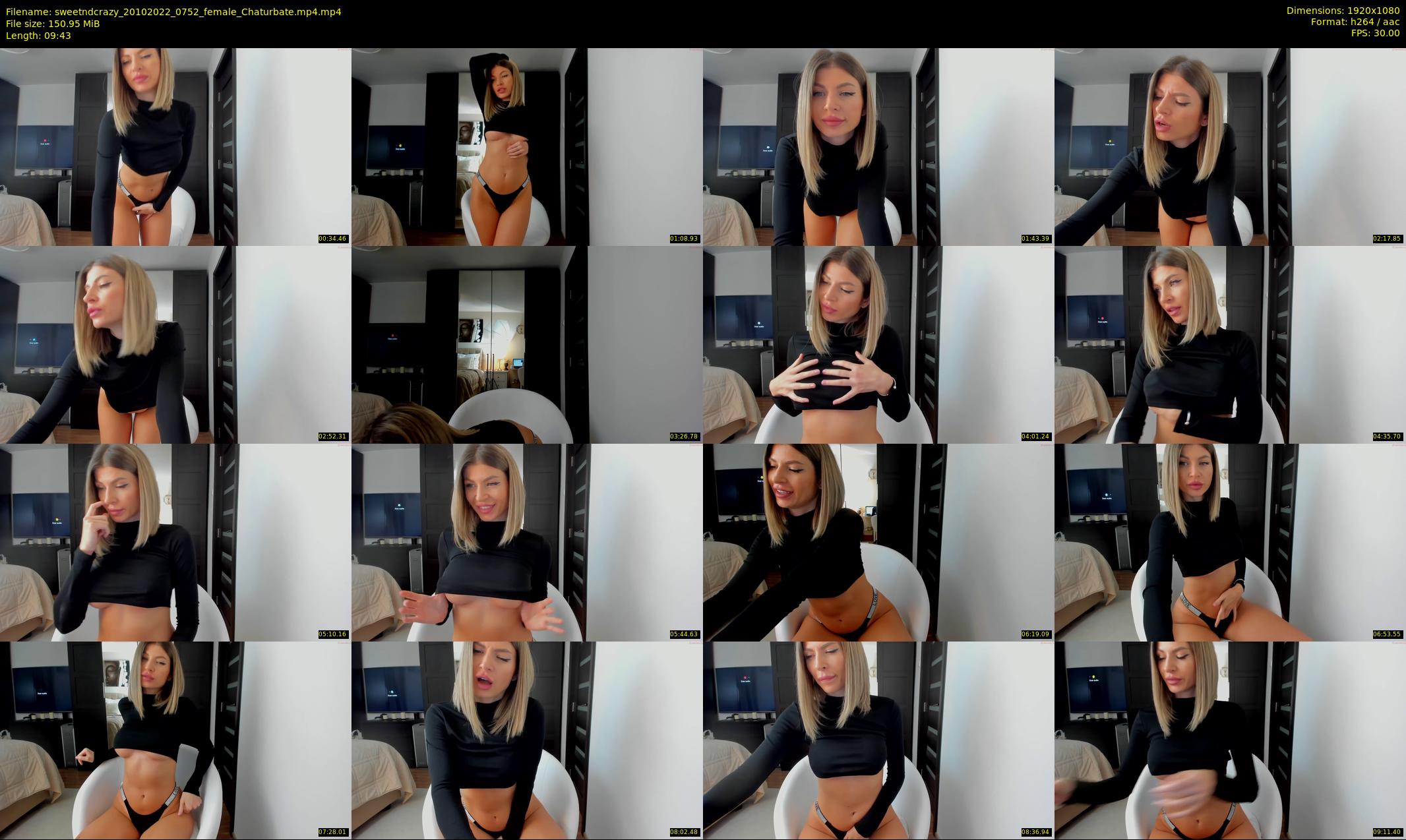 sweetndcrazy — 10 minute Chaturbate female cam show recording, 1080p, Oct 20, 2022