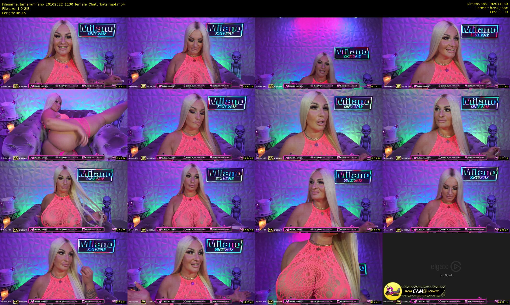 tamaramilano — 47 minute Chaturbate female cam show recording, 1080p, Oct 20, 2022