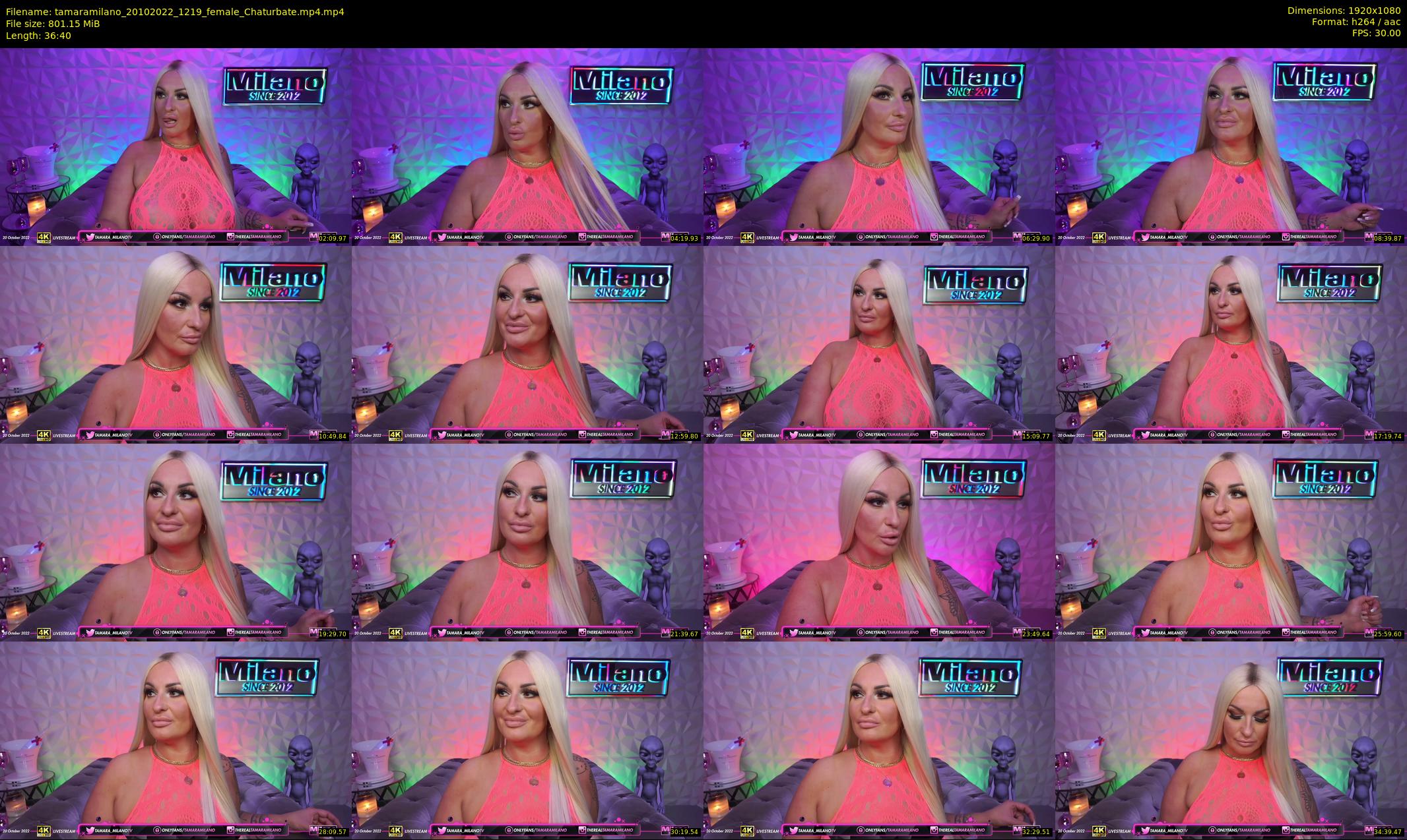tamaramilano — 37 minute Chaturbate female cam show recording, 1080p, Oct 20, 2022