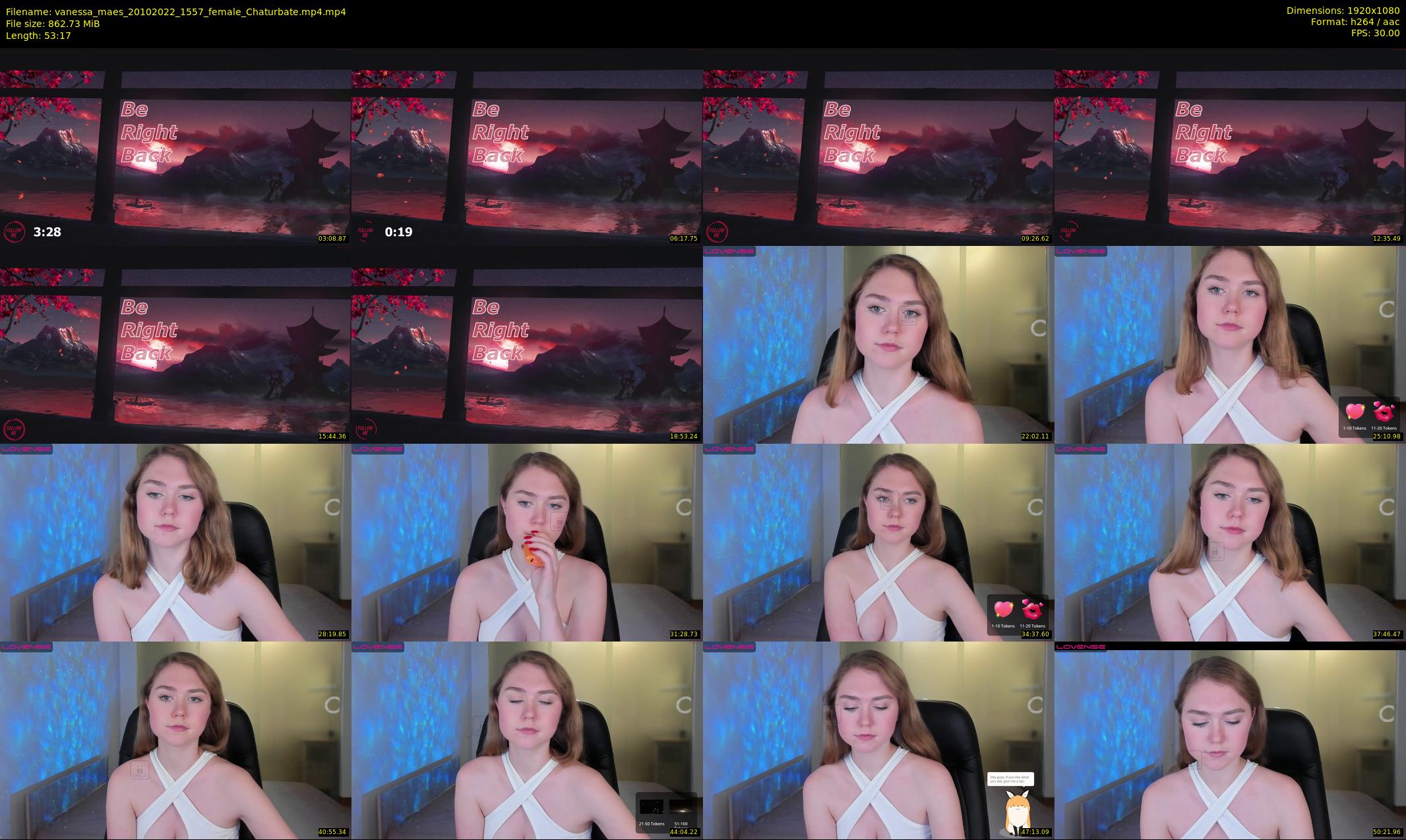 vanessa_maes — 54 minute Chaturbate female cam show recording, 1080p, Oct 20, 2022